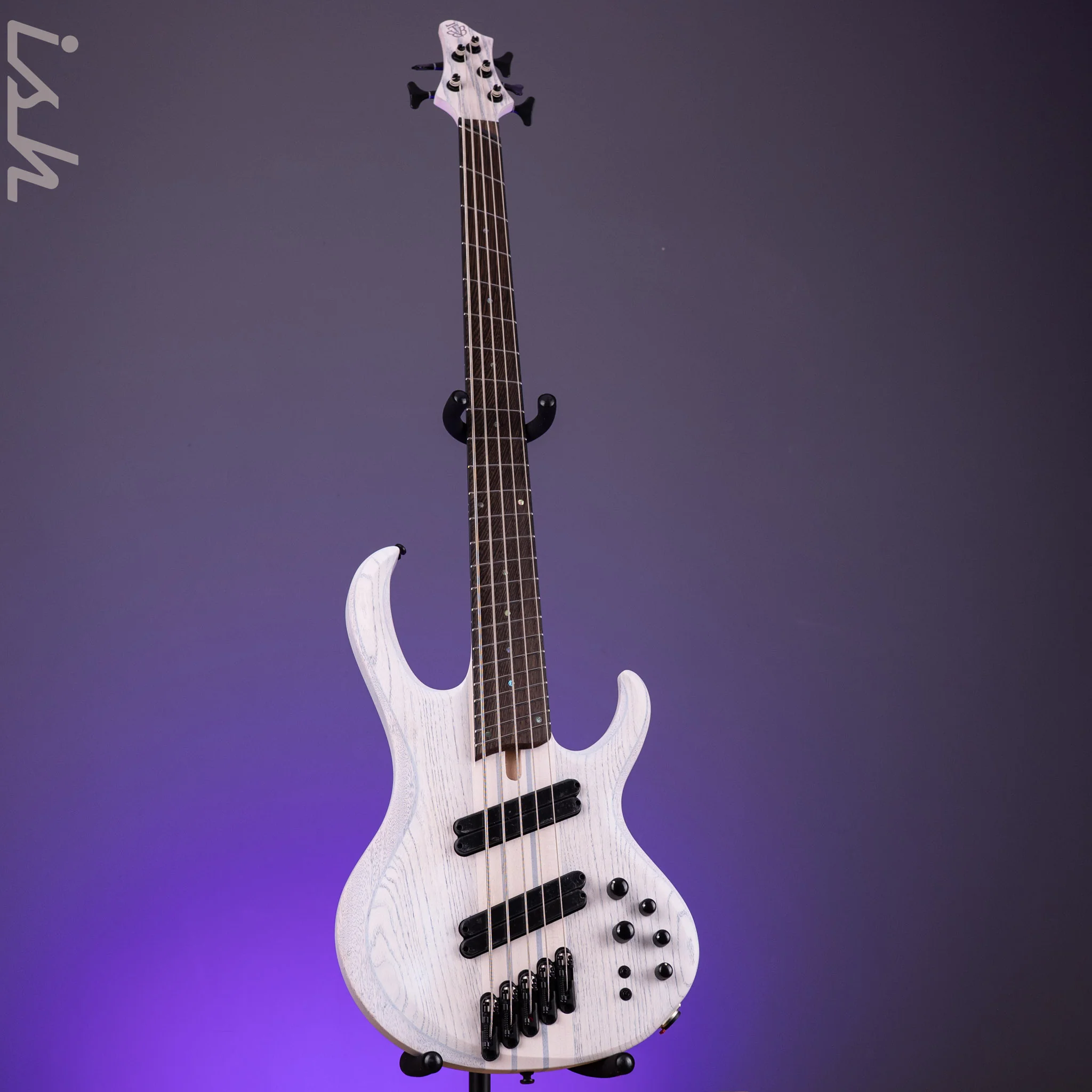 Ibanez BTB865MS 5-String Bass Workshop Transparent White Flat - Image 2