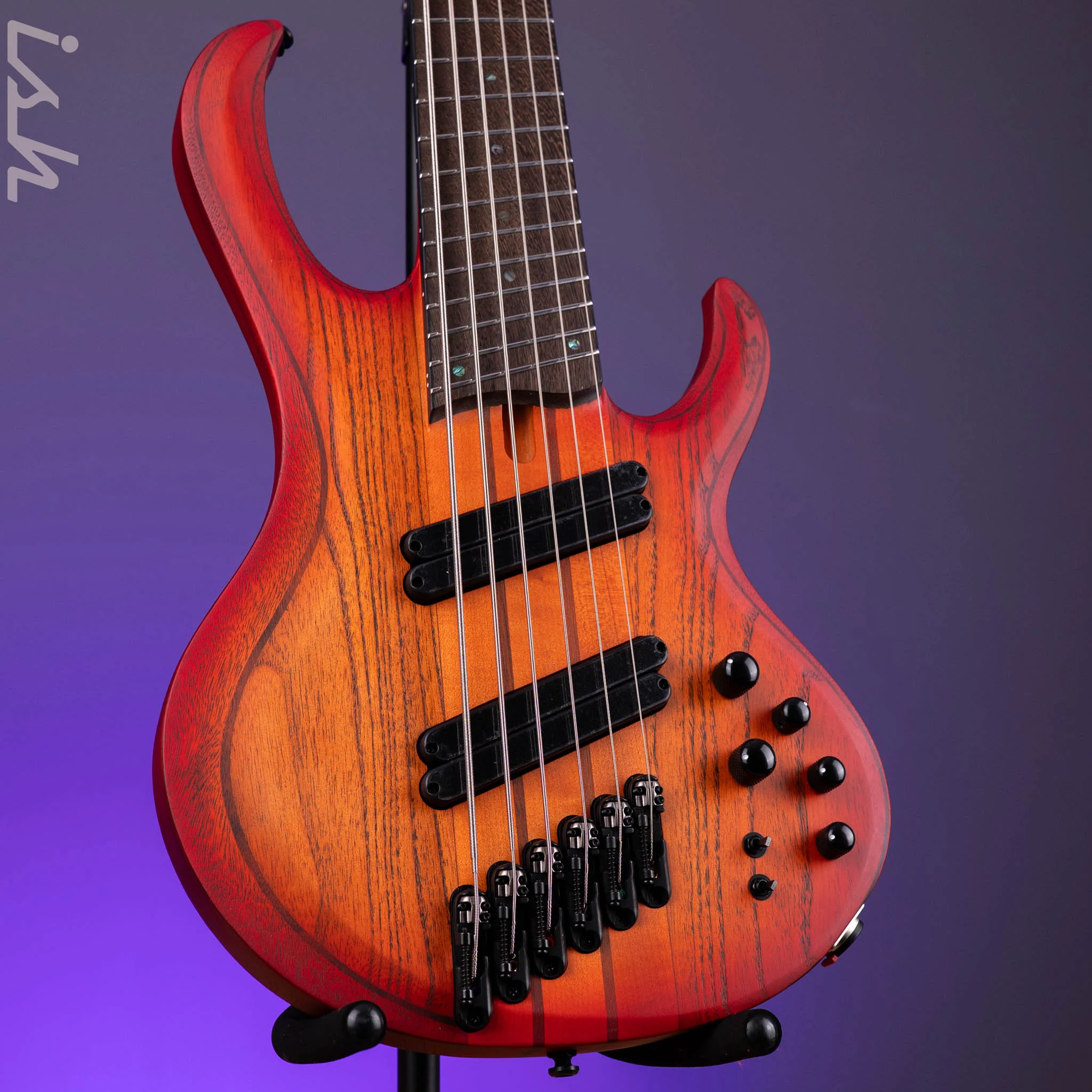 Ibanez BTB866MS 6-String Bass Workshop Brown Topaz Burst Flat