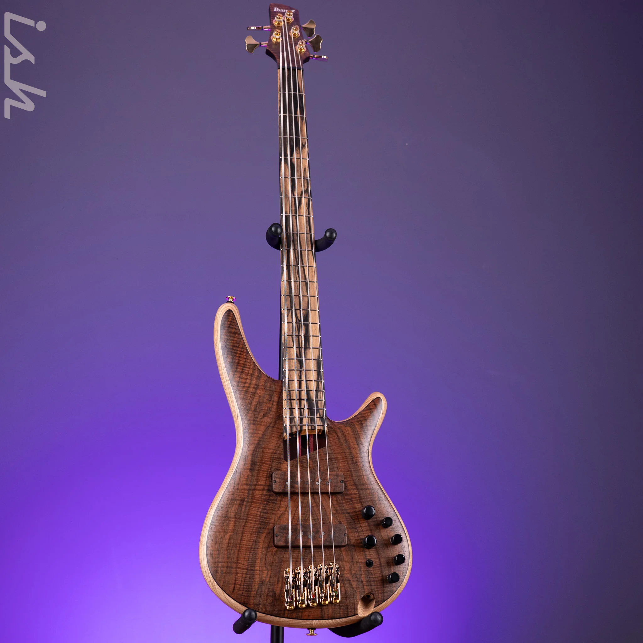 Ibanez Custom Shop Visions SR 5-String Bass Natural Bastogne Walnut - Image 2
