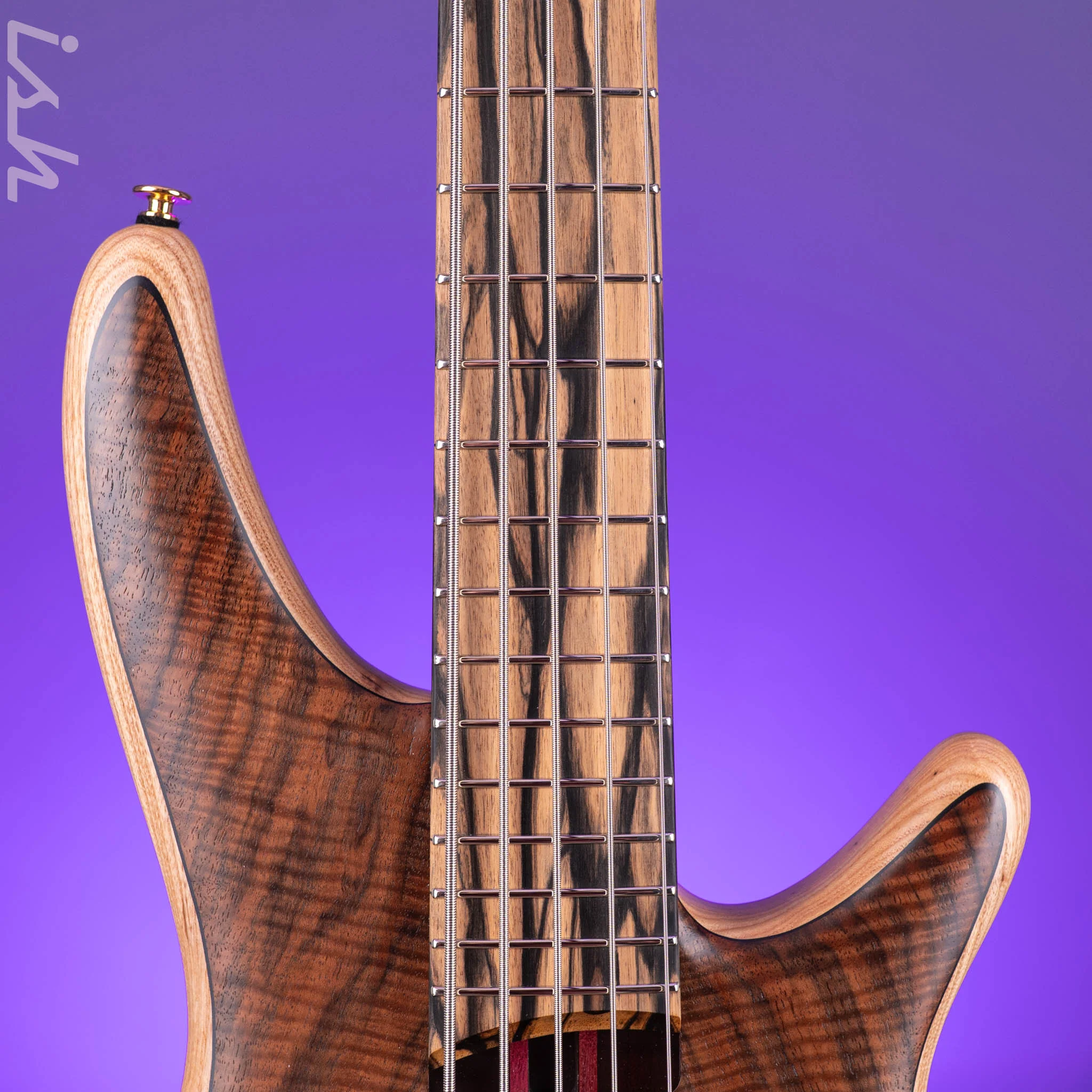 Ibanez Custom Shop Visions SR 5-String Bass Natural Bastogne Walnut - Image 6