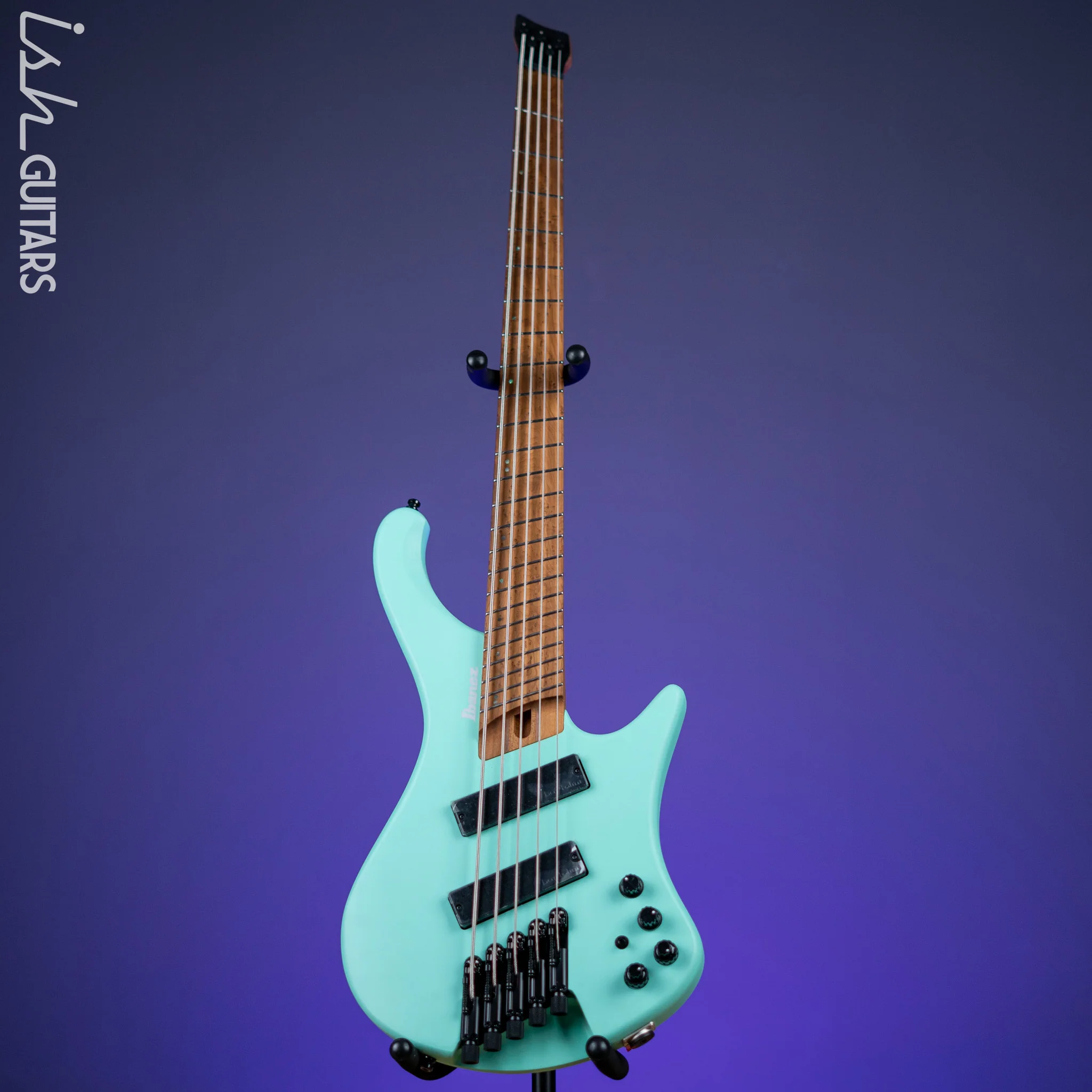 Ibanez EHB1005MS Multi-Scale 5-String Headless Bass Seafoam Green Matte Demo - Image 2