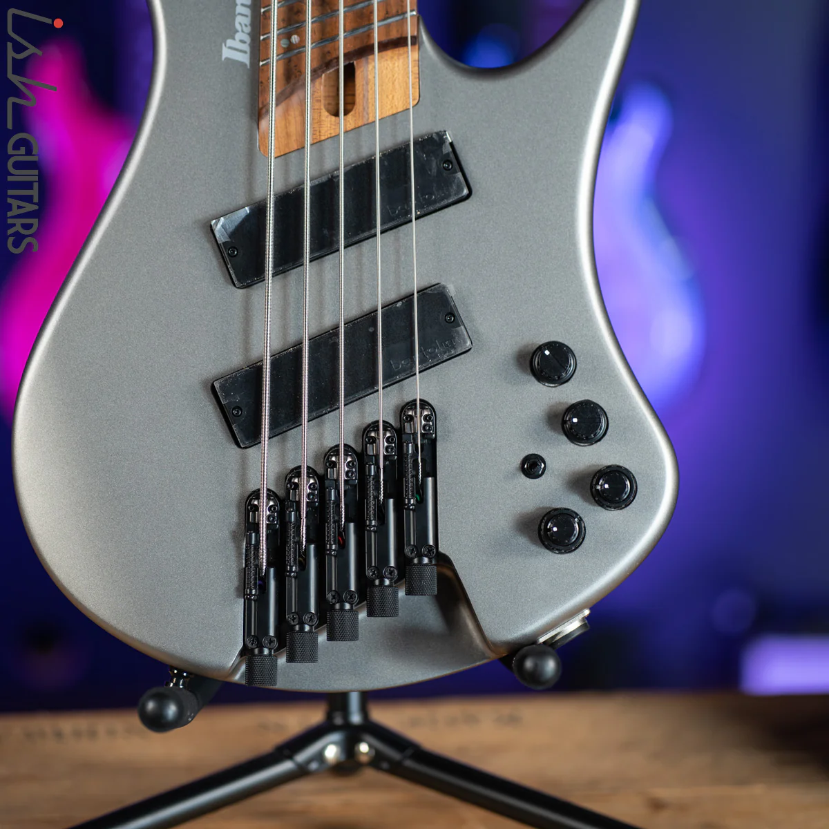 Ibanez EHB1005SMS 5-String Headless Bass Metallic Grey Matte - Image 4