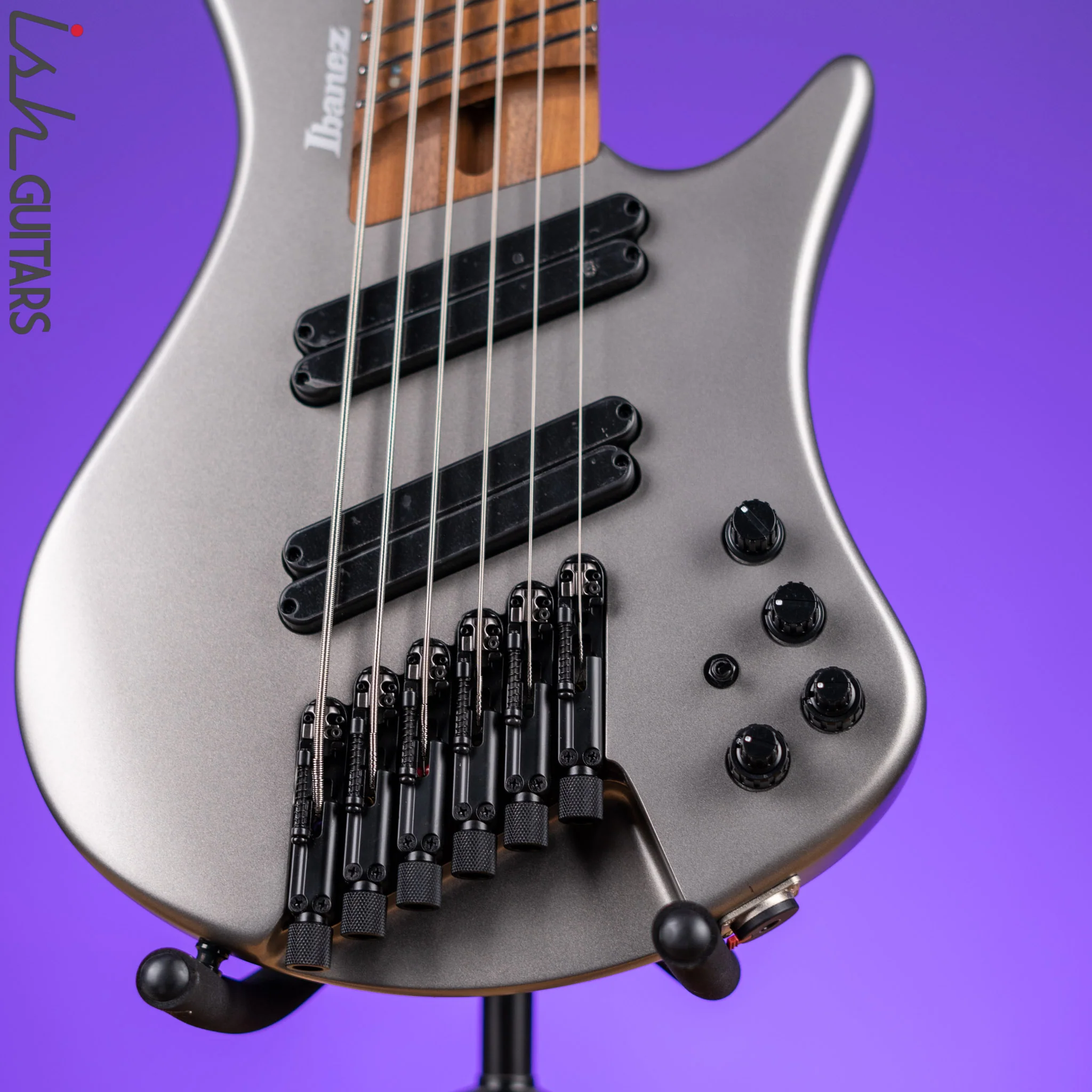 Ibanez EHB1006MS 6-String Headless Bass Metallic Grey Matte - Image 4