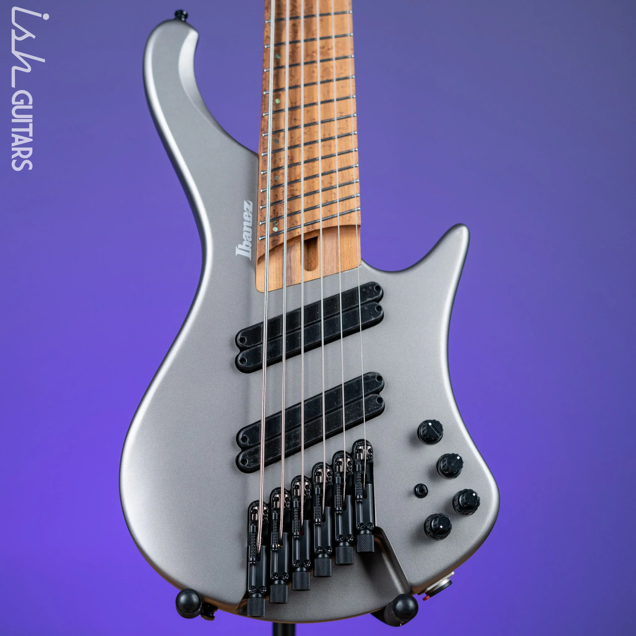 Ibanez EHB1006MS 6-String Headless Bass Metallic Grey Matte Demo
