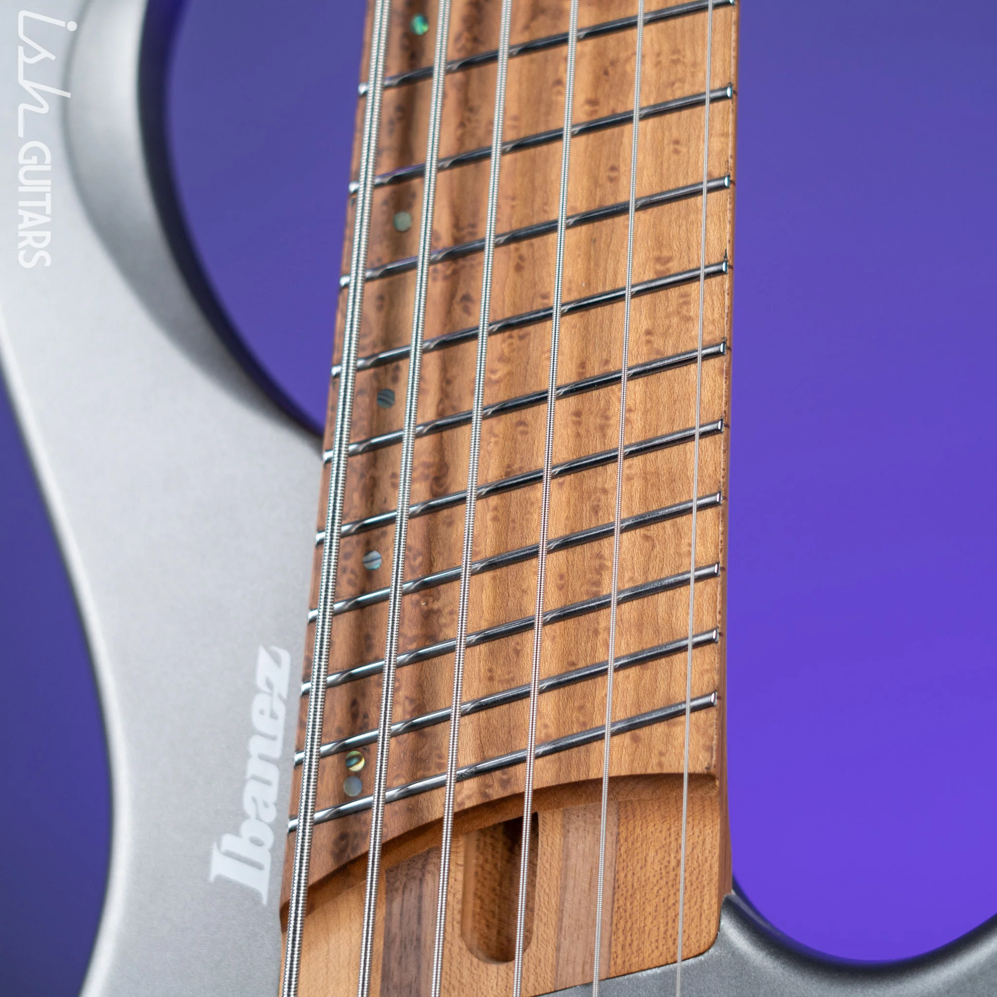 Ibanez EHB1006MS 6-String Headless Bass Metallic Grey Matte Demo - Image 5