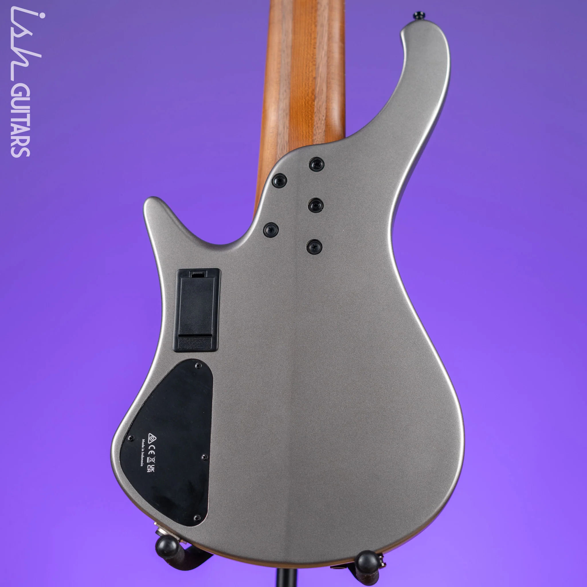 Ibanez EHB1006MS 6-String Headless Bass Metallic Grey Matte Demo - Image 10
