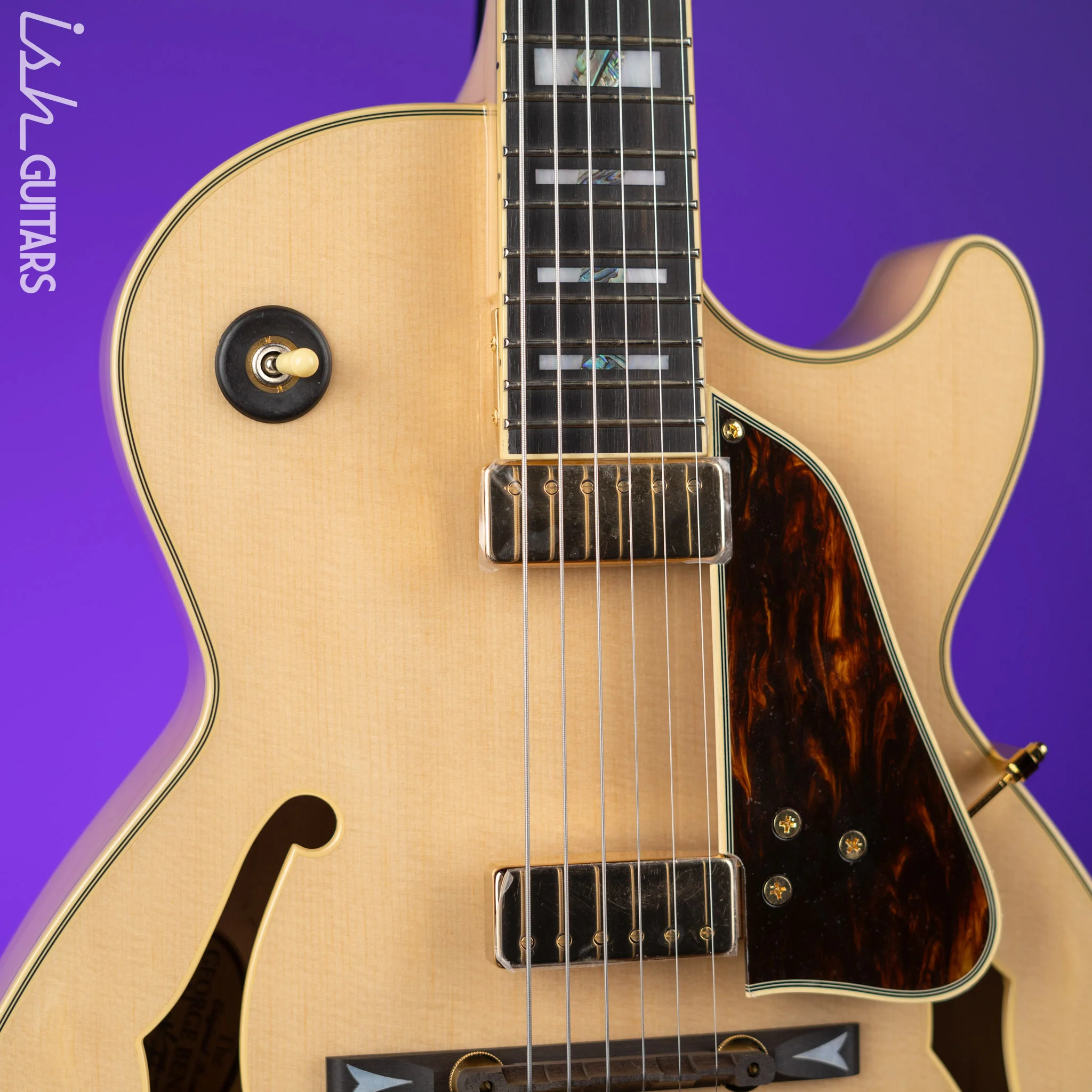 Ibanez GB10 George Benson Signature Hollowbody Electric Guitar Natural - Image 3