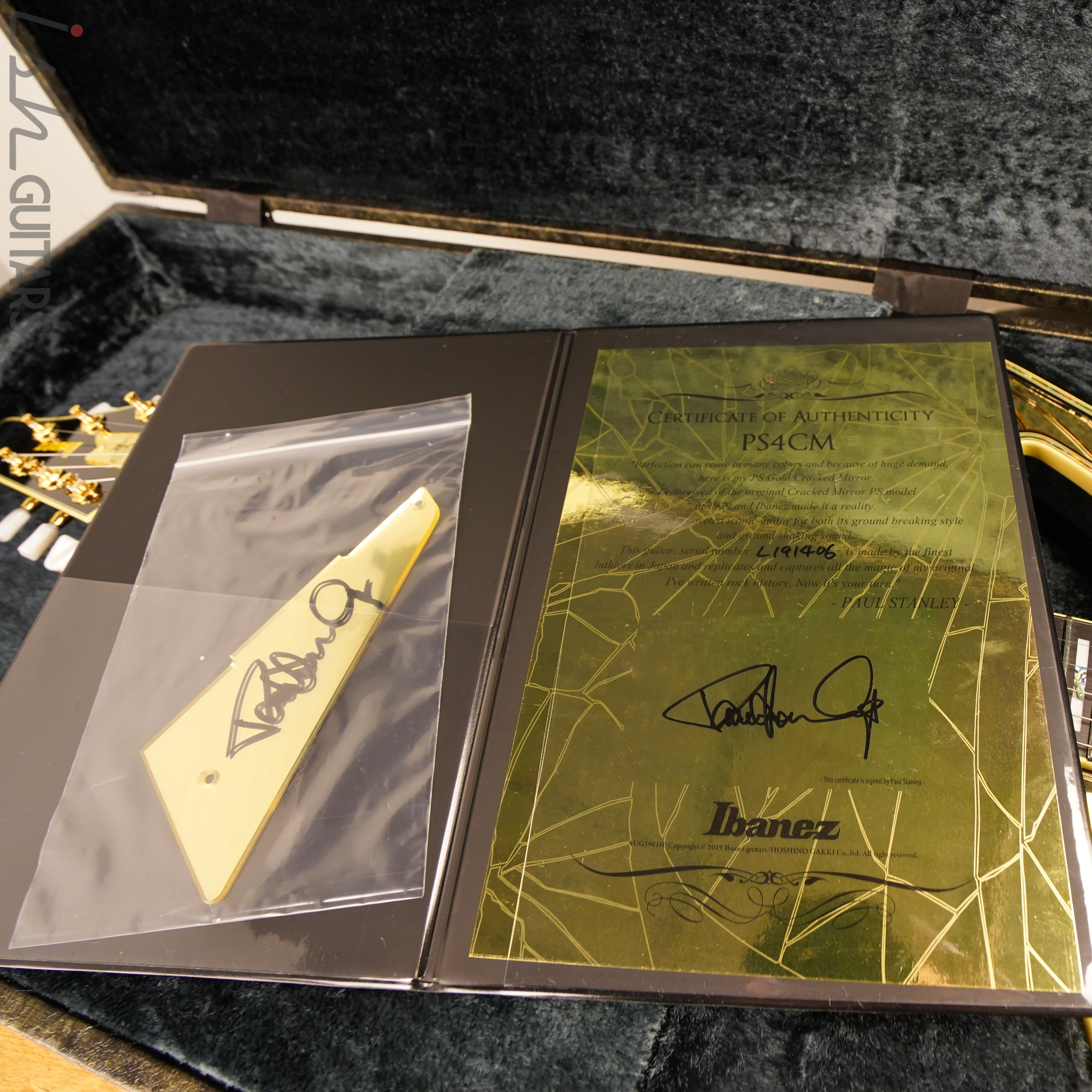 Ibanez Paul Stanley Signature PS4CM Gold Cracked Mirror Guitar Signed and Limited - Image 16