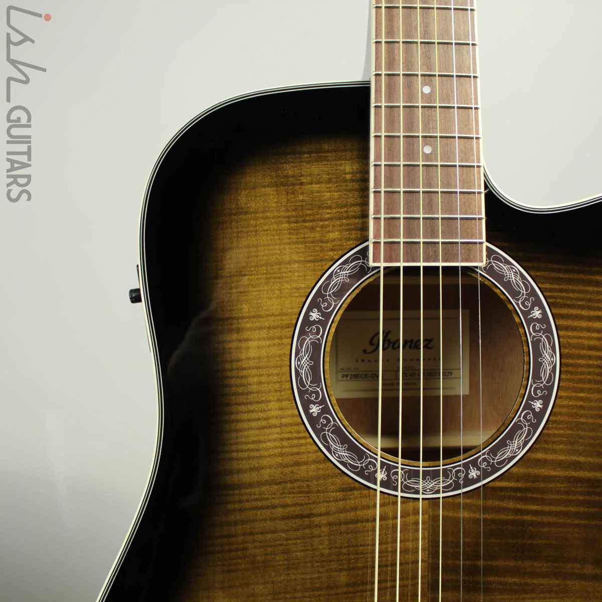 Ibanez PF28ECE Performance Dreadnought Cutaway Acoustic-Electric Guitar - Image 4