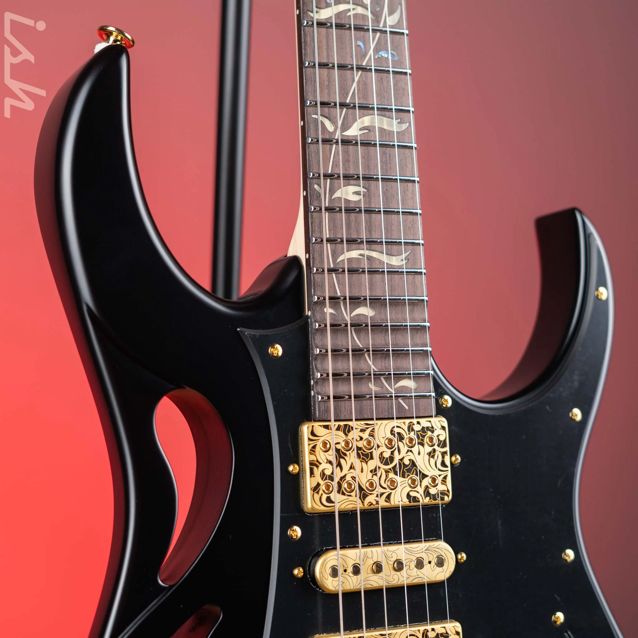 Ibanez PIA3761 Steve Vai Signature Electric Guitar Onyx Black - Image 3