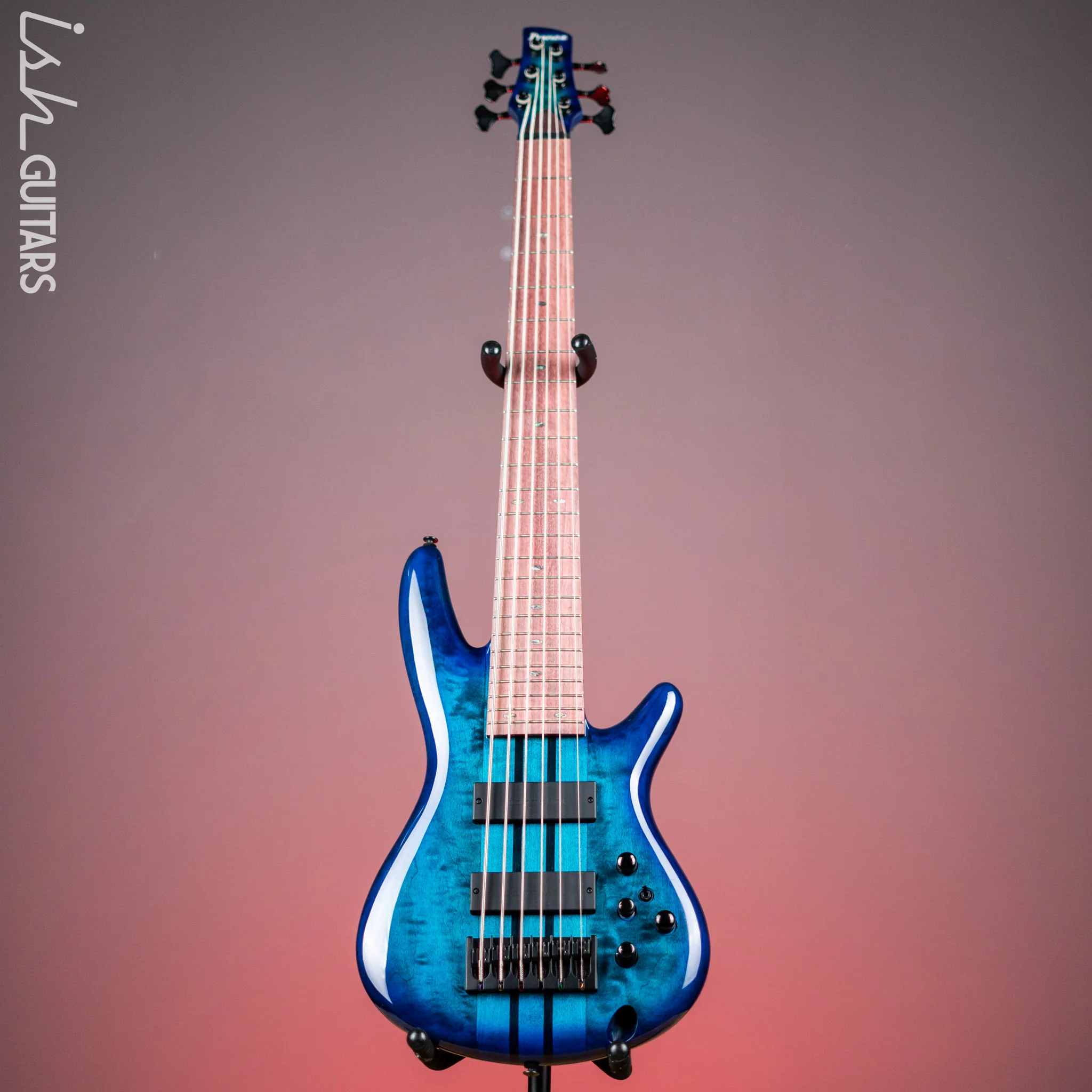 Ibanez Premium ANB306 Adam Nitti Signature 6-String Bass Blue Burst Gloss - Image 2