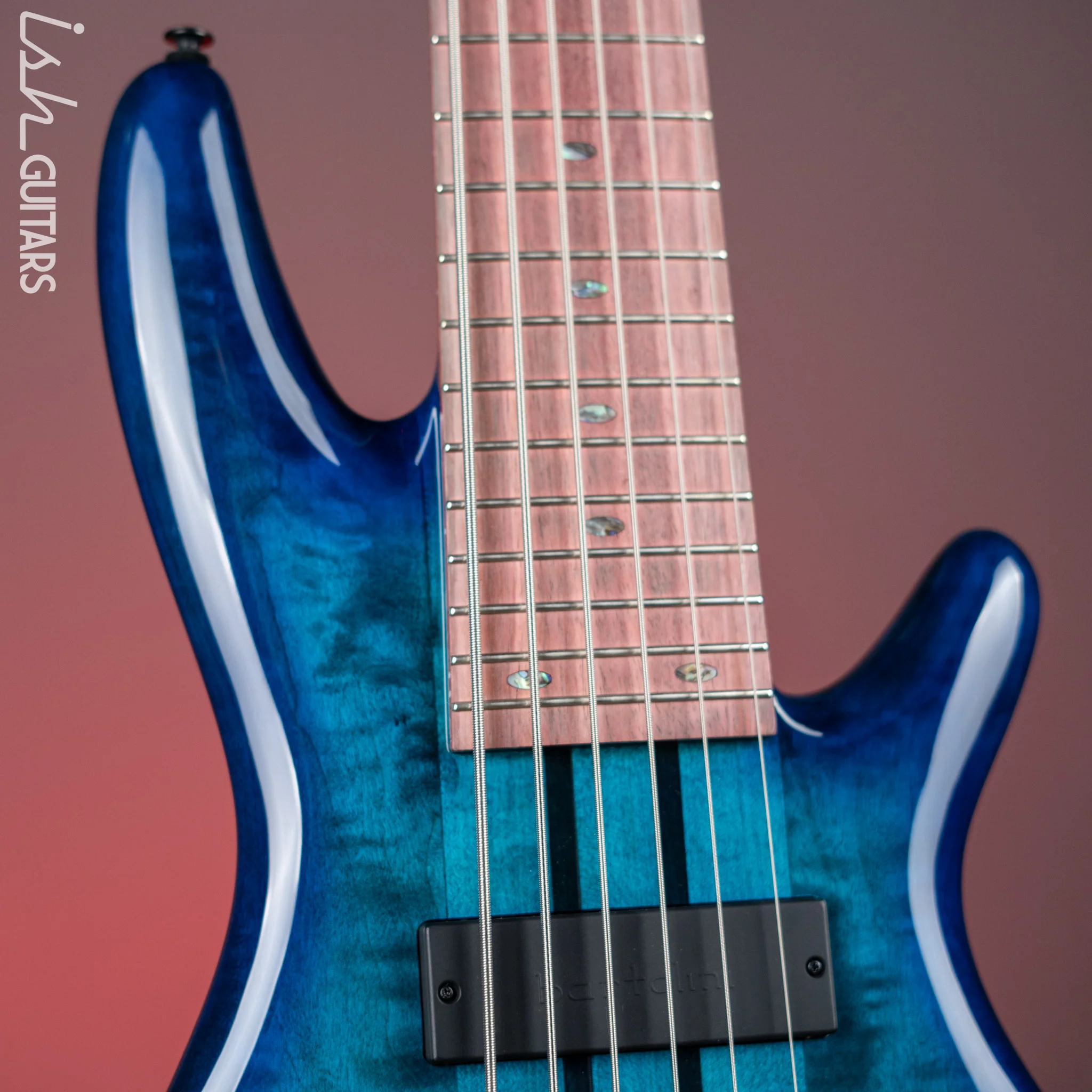 Ibanez Premium ANB306 Adam Nitti Signature 6-String Bass Blue Burst Gloss - Image 3