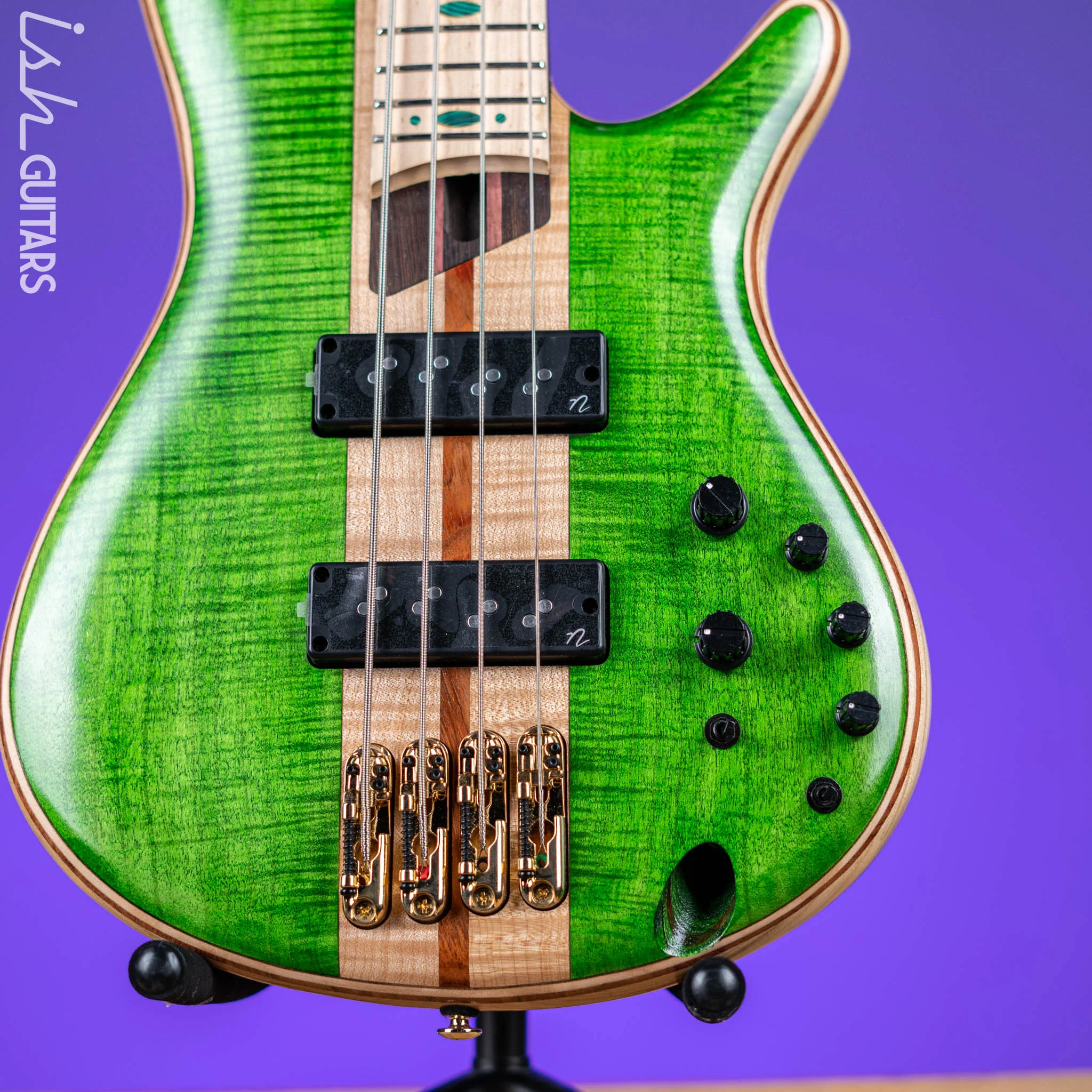 Ibanez Premium SR4FMDX 4-String Bass Emerald Green Low Gloss - Image 4