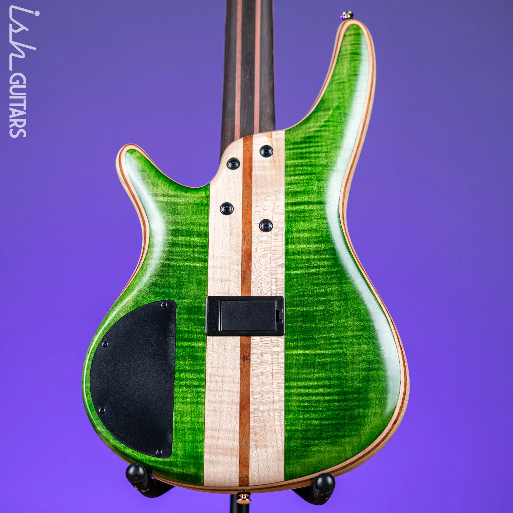 Ibanez Premium SR4FMDX 4-String Bass Emerald Green Low Gloss - Image 7
