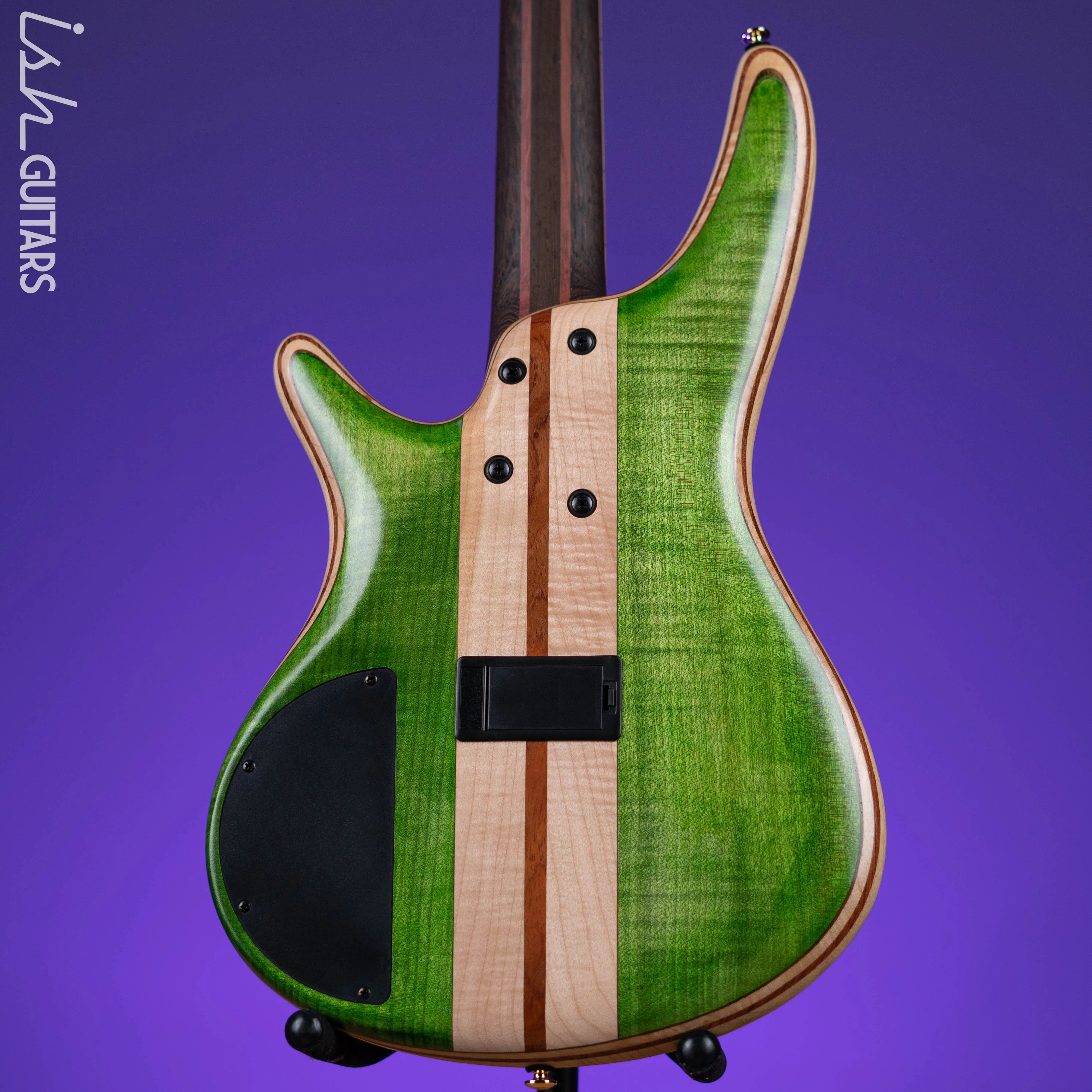 Ibanez Premium SR4FMDX 4-String Bass Emerald Green Low Gloss - Image 8