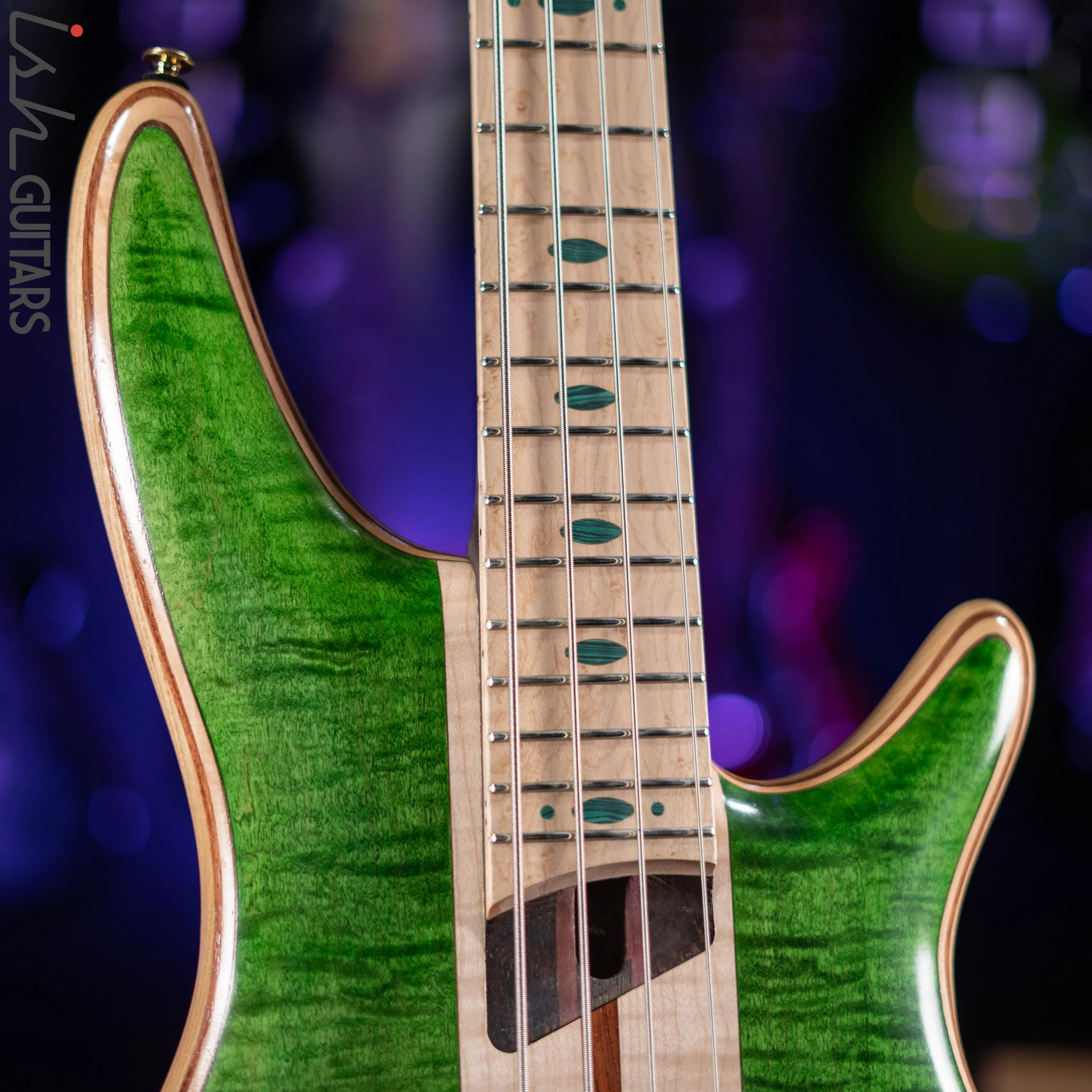 Ibanez Premium SR4FMDX 4-String Bass Emerald Green Low Gloss Demo - Image 6