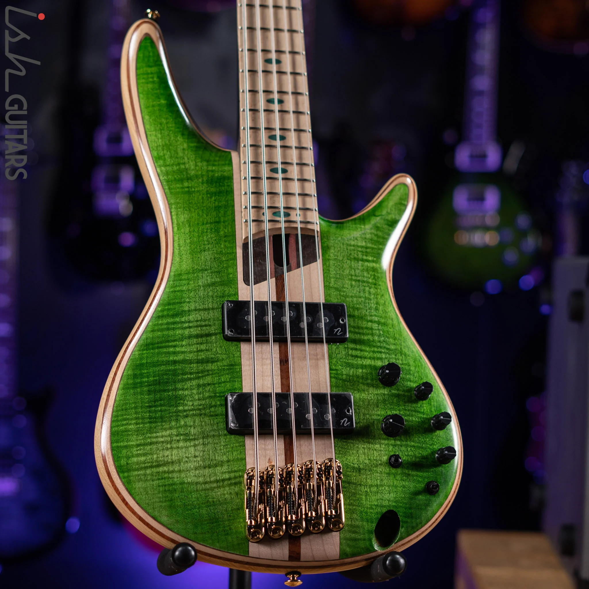 Ibanez Premium SR5FMDX Bass Emerald Green Low Gloss Demo