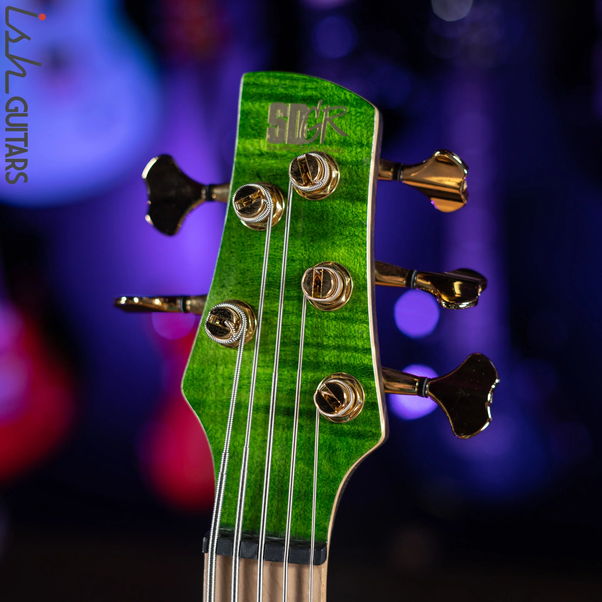 Ibanez Premium SR5FMDX Bass Emerald Green Low Gloss Demo - Image 6