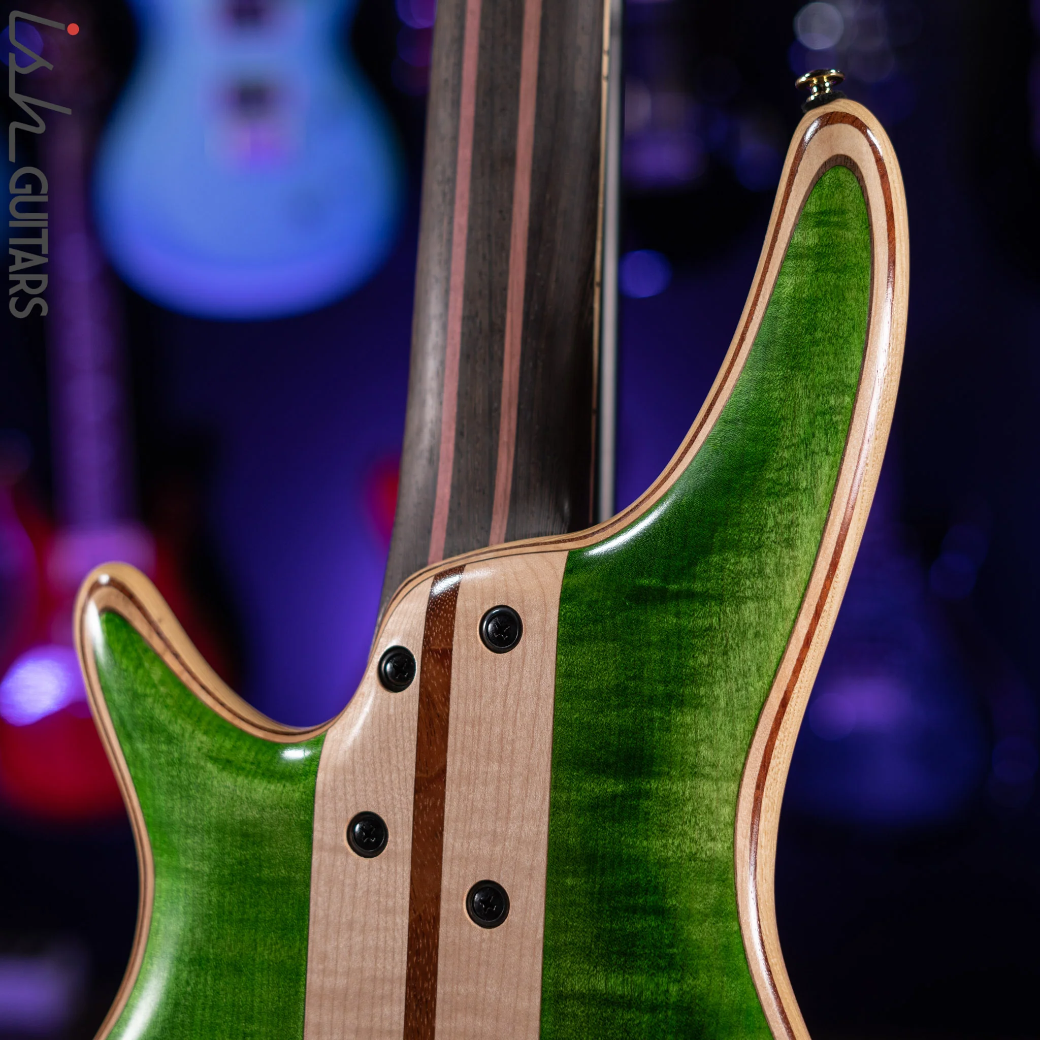 Ibanez Premium SR5FMDX Bass Emerald Green Low Gloss Demo - Image 9