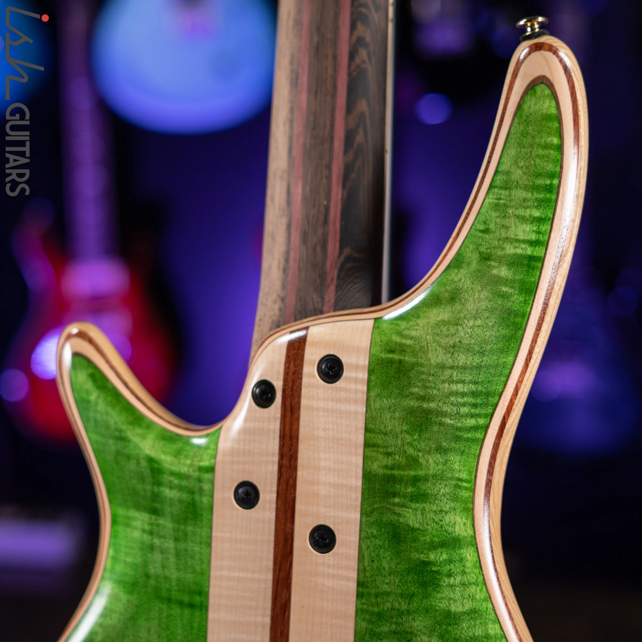Ibanez Premium SR5FMDX Bass Emerald Green Low Gloss Demo - Image 9