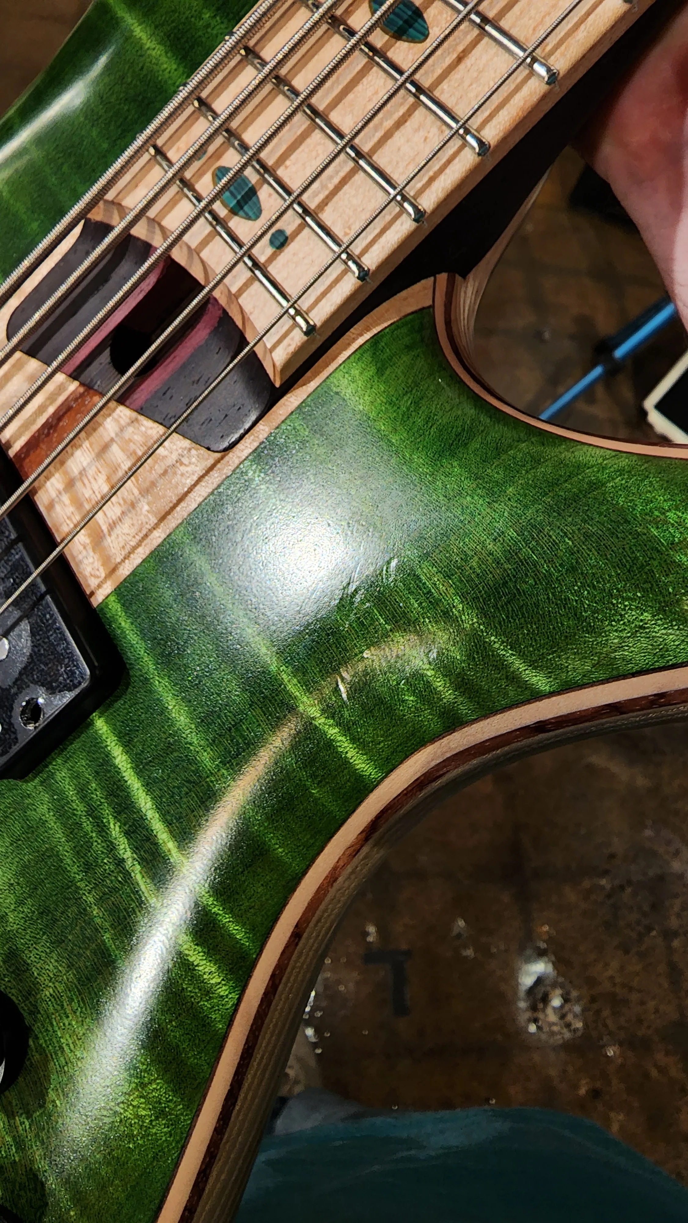 Ibanez Premium SR5FMDX Bass Emerald Green Low Gloss Demo - Image 6