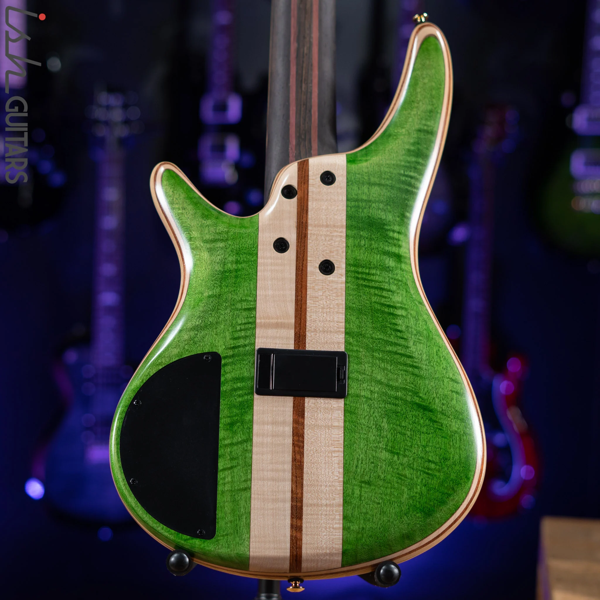 Ibanez Premium SR5FMDX Bass Emerald Green Low Gloss Demo - Image 9