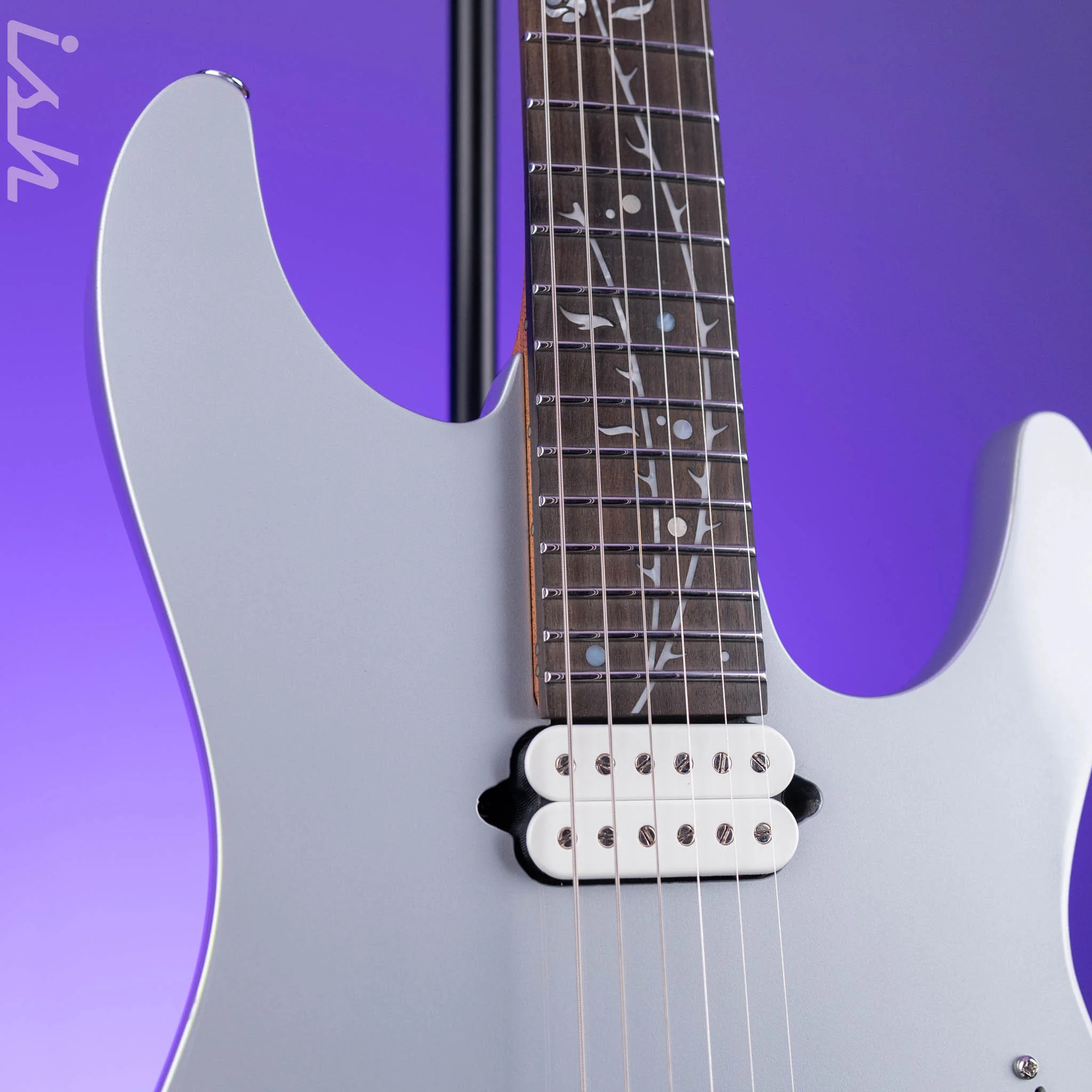 Ibanez Premium TOD10 Tim Henson Signature Electric Guitar Classic Silver Demo - Image 3
