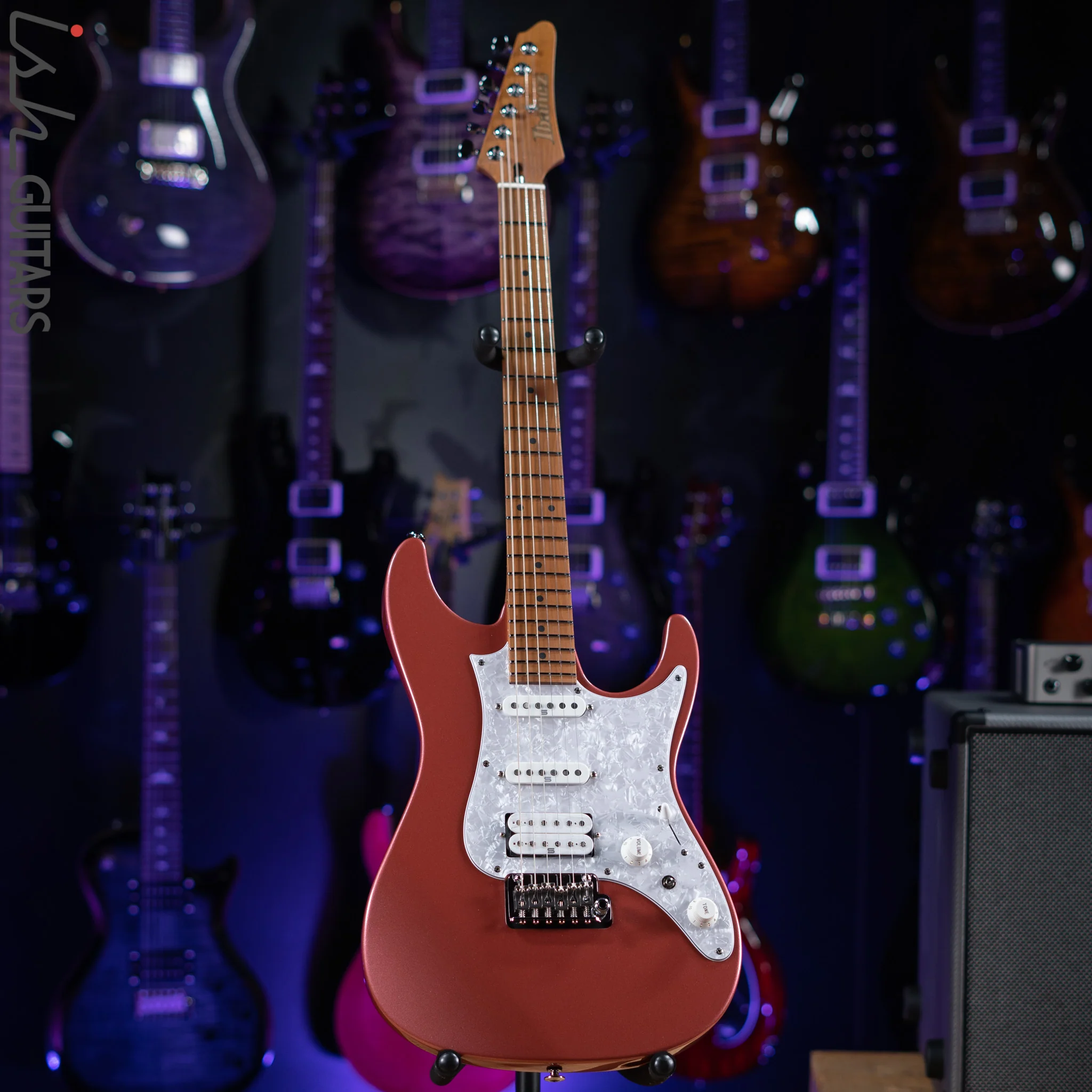 Ibanez Prestige AZ2204 Electric Guitar Hazy Rose Metallic Demo - Image 2