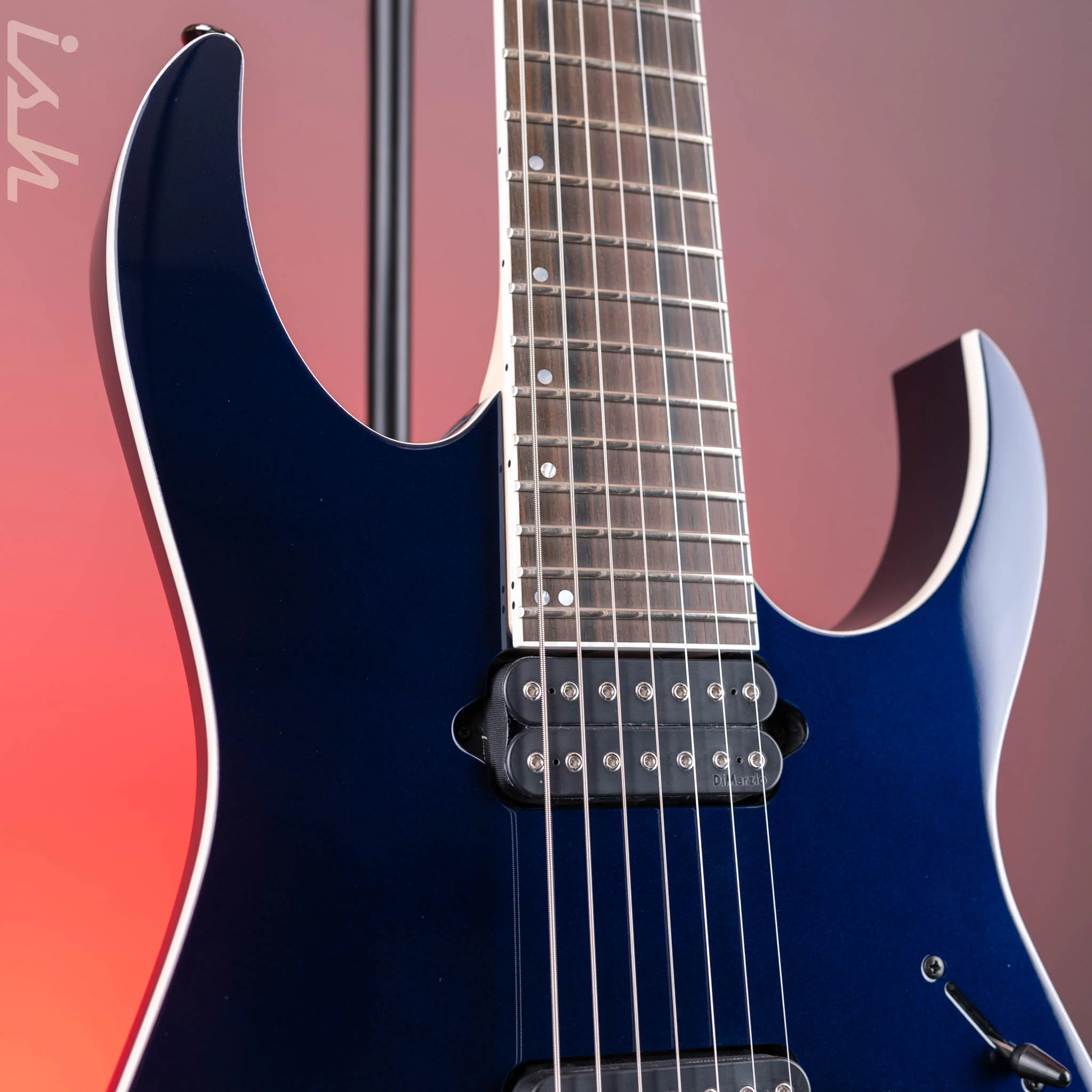 Ibanez Prestige RG2027XL 7-String Electric Guitar Deep Tide Blue - Image 3