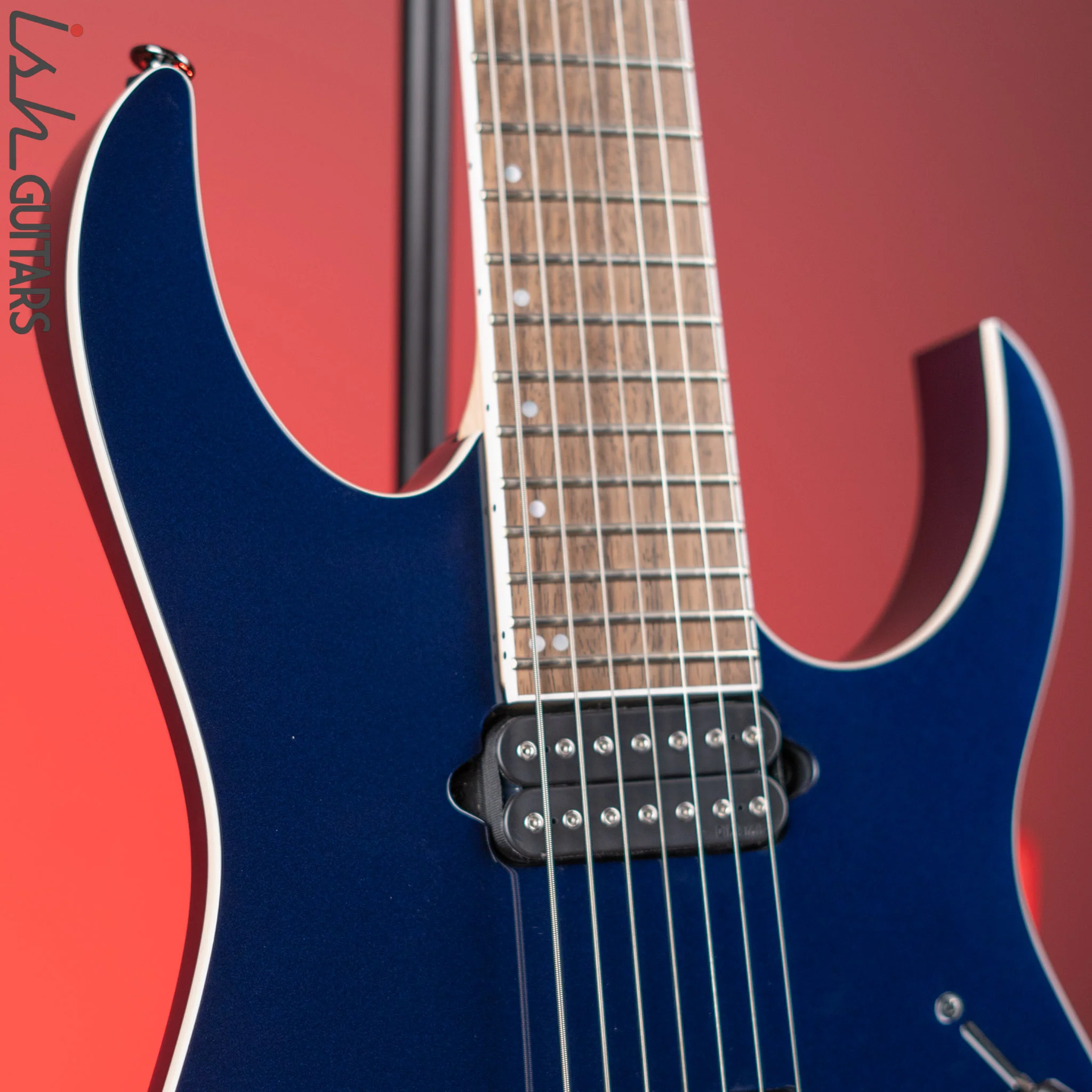 Ibanez Prestige RG2027XL 7-String Electric Guitar Deep Tide Blue - Image 3