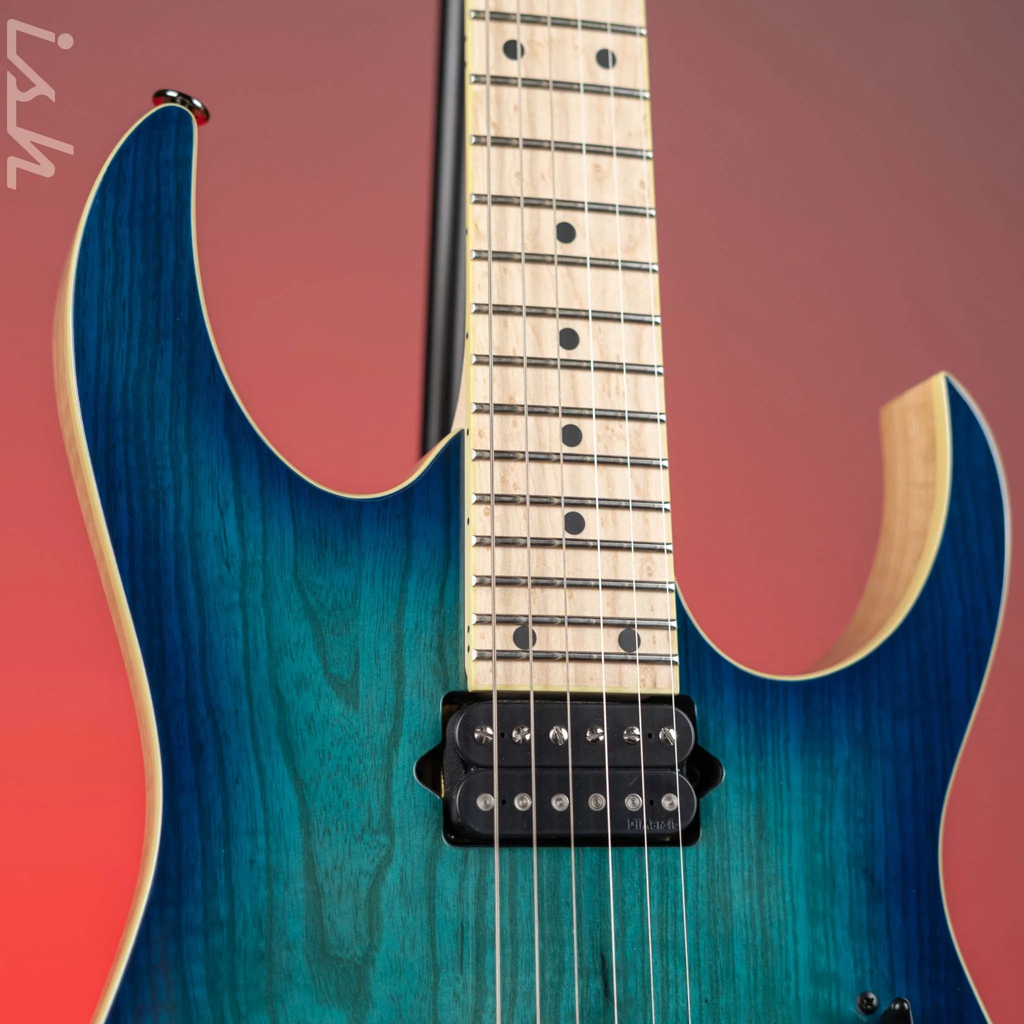 Ibanez Prestige RG652AHM Electric Guitar Nebula Green Burst - Image 3
