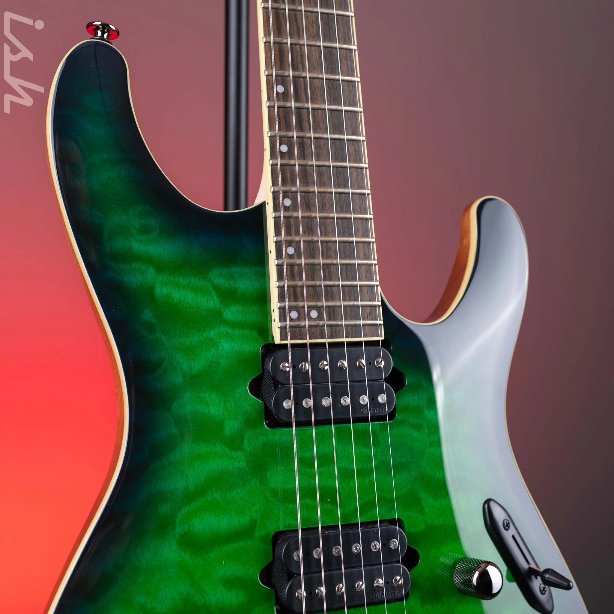 Ibanez Prestige S6521Q Electric Guitar Surreal Blue Burst - Image 3