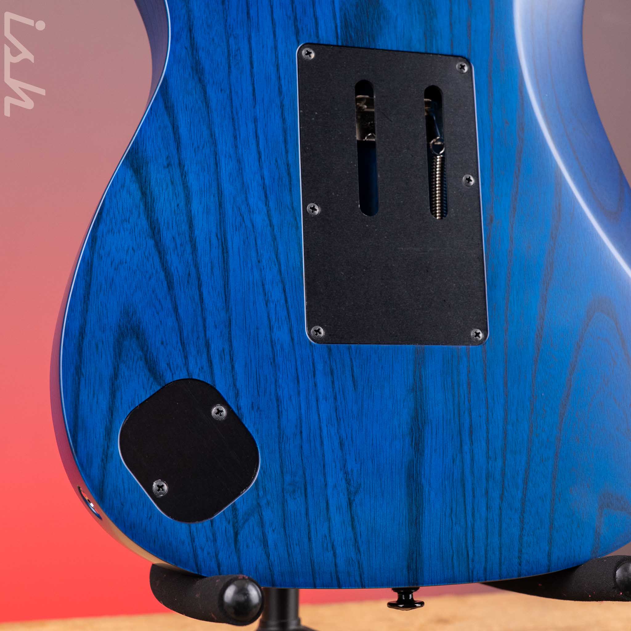 Ibanez RG653DX Transparent Deep Blue Flat Electric Guitar - Image 11