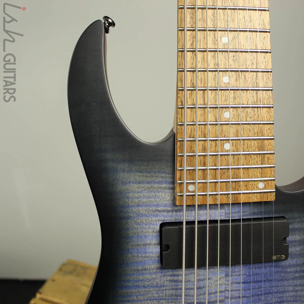 Ibanez RGIR9FME Iron Label 9-String Faded Denim Blue Burst - Image 3