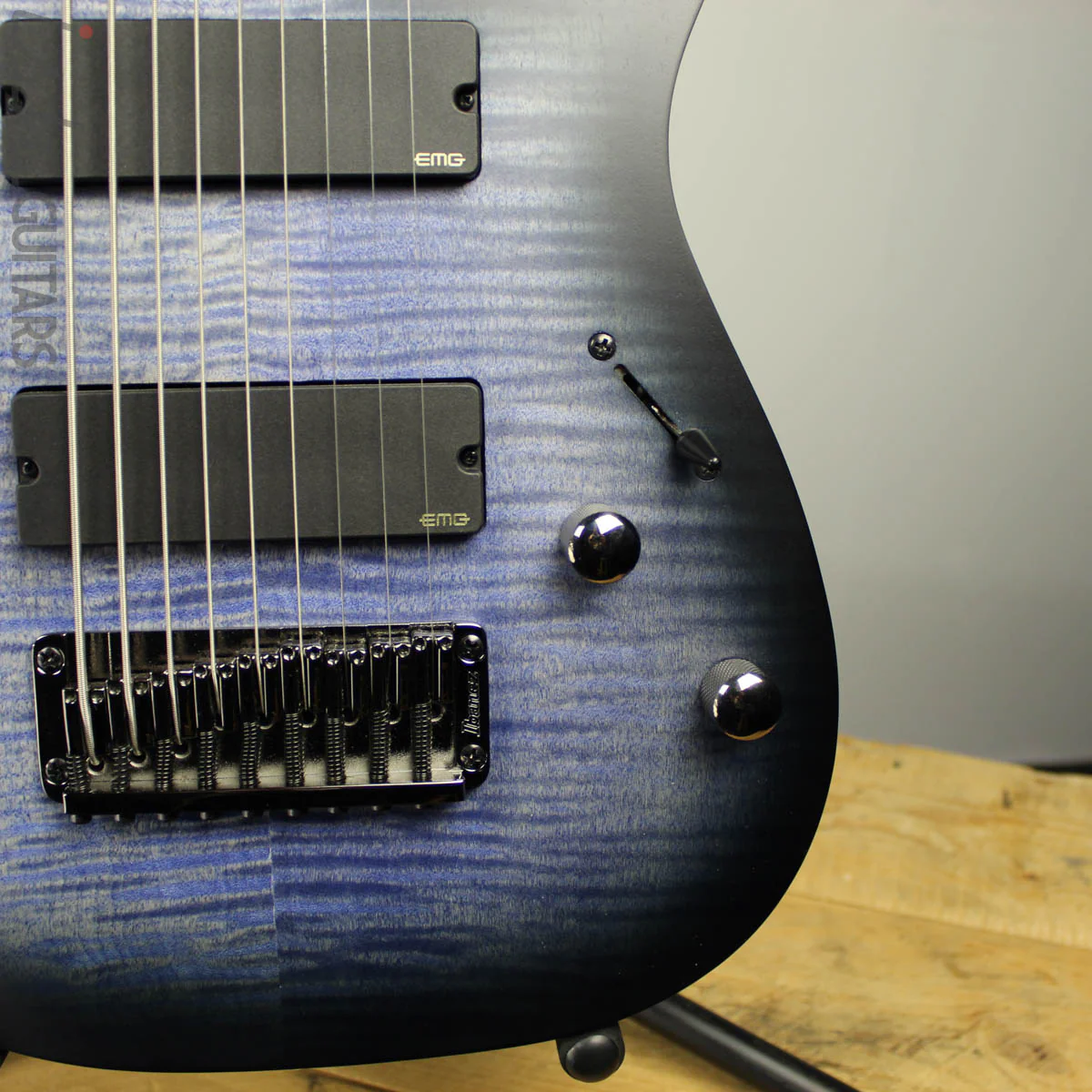 Ibanez RGIR9FME Iron Label 9-String Faded Denim Blue Burst - Image 4