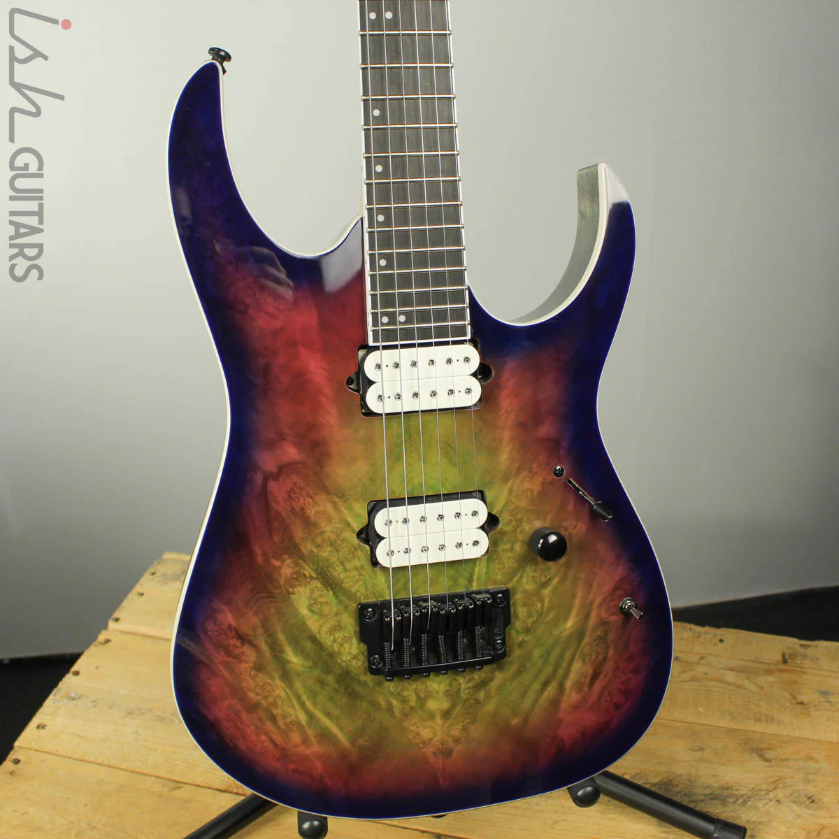 Ibanez Iron Label RGIX6FDLB Electric Guitar Northern Lights Burst