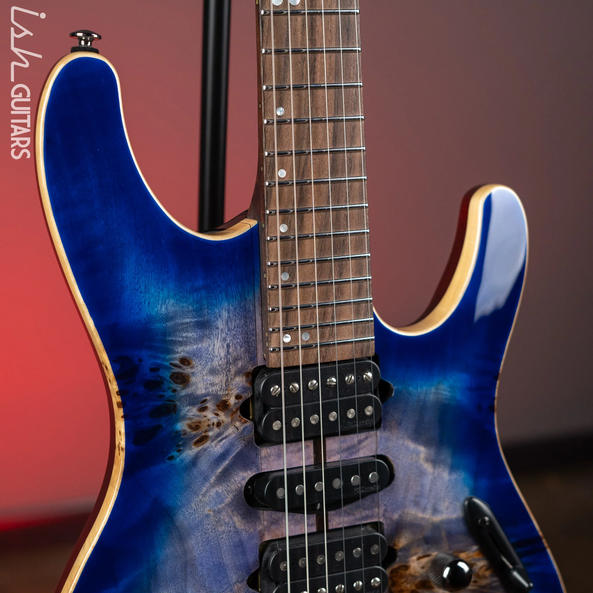 Ibanez S1070PBZ Premium Electric Guitar Cerulean Blue Burst - Image 3