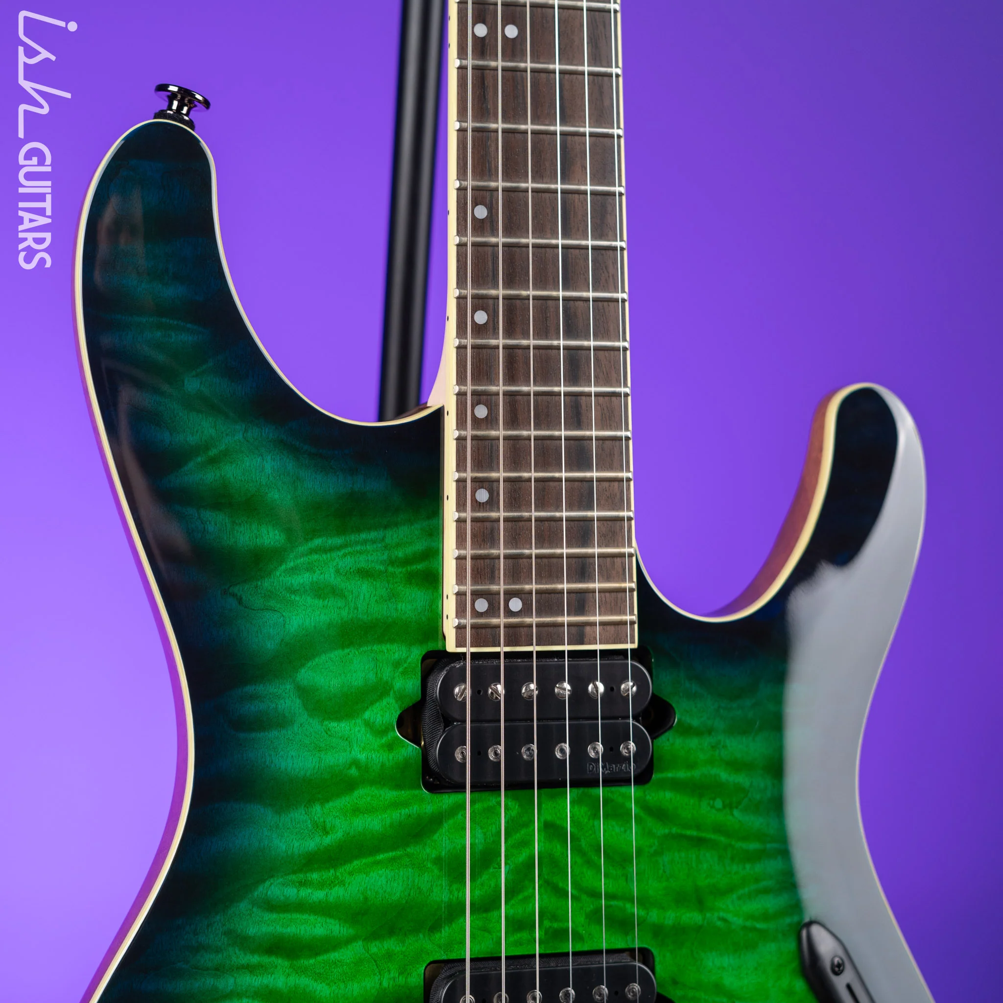 Ibanez S6521Q Prestige Electric Guitar Surreal Blue Burst Gloss - Image 3
