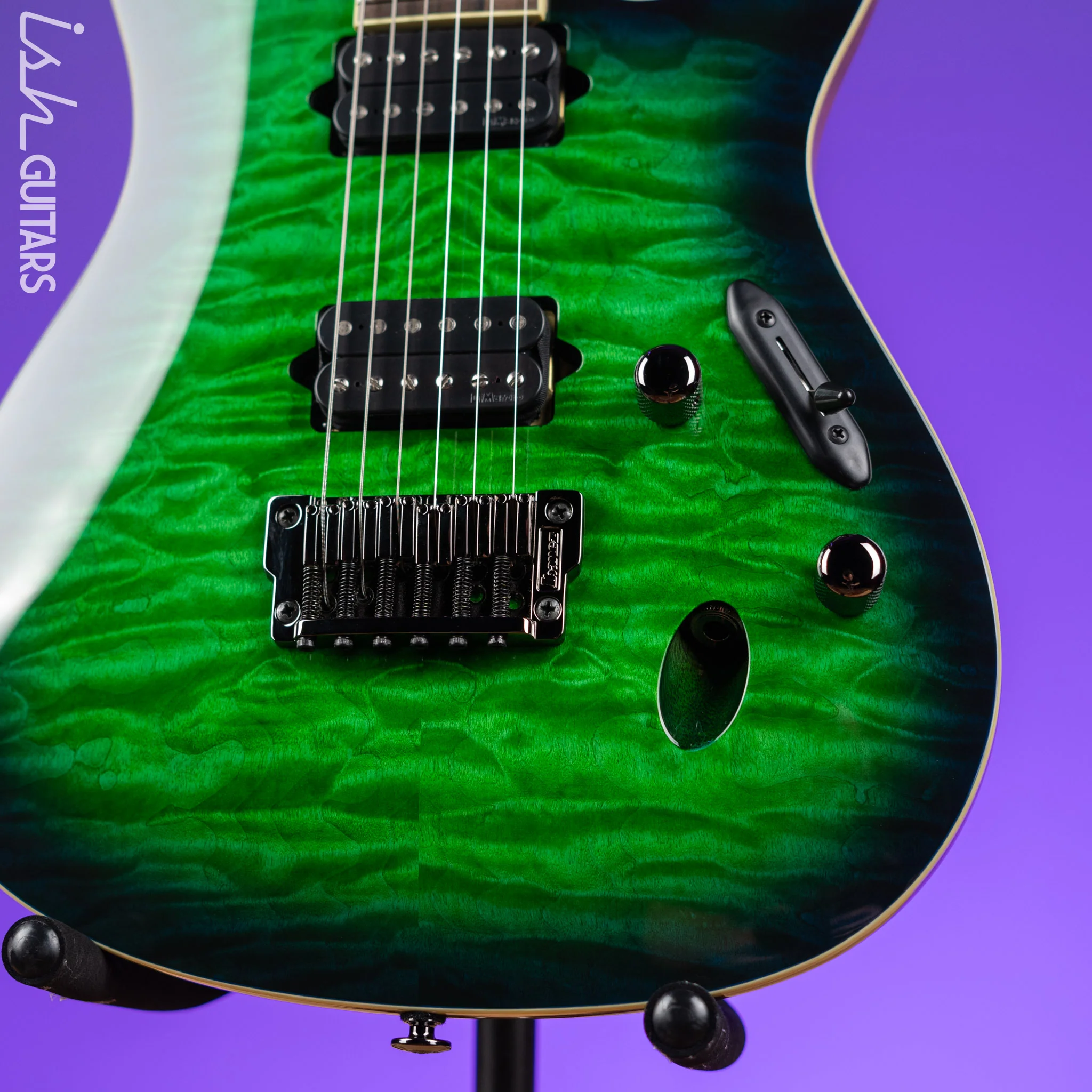 Ibanez S6521Q Prestige Electric Guitar Surreal Blue Burst Gloss - Image 4
