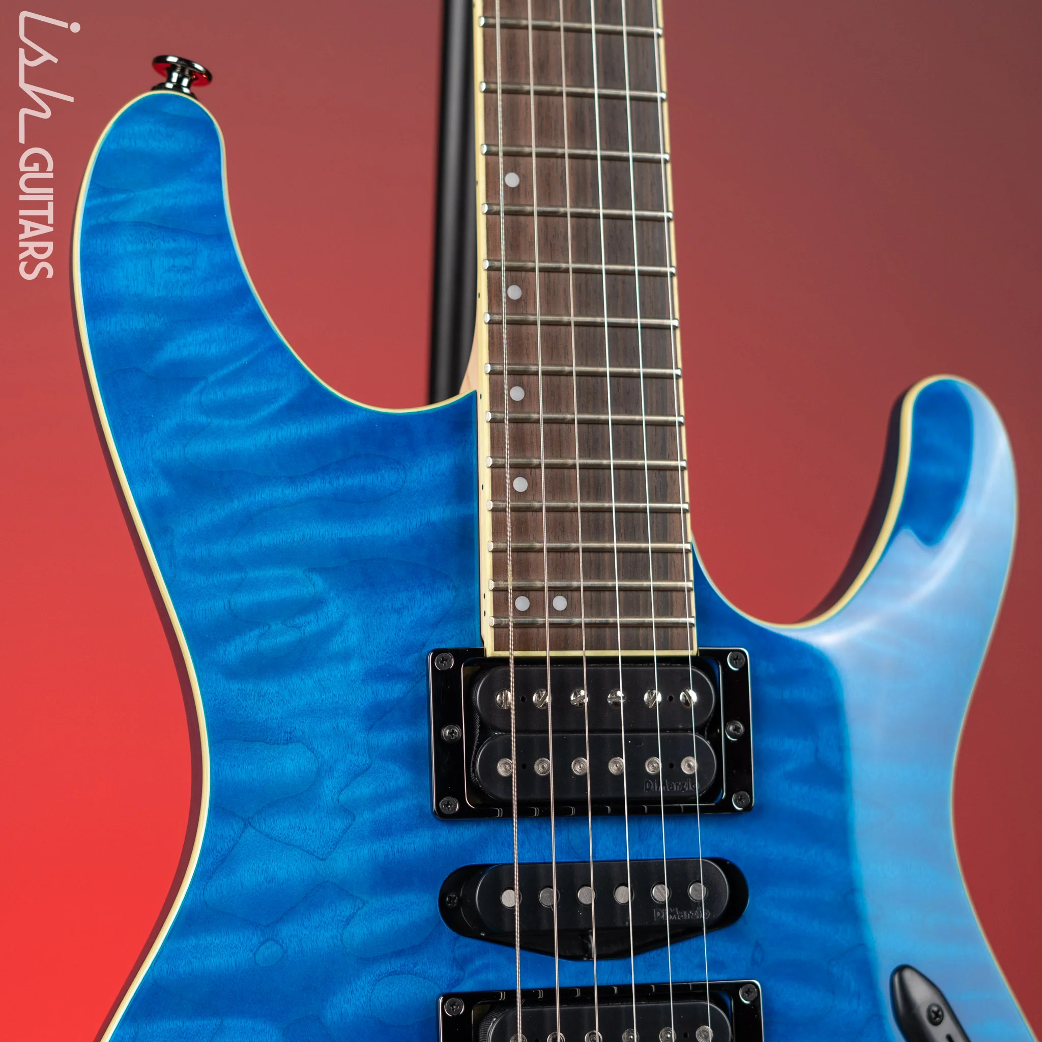 Ibanez S6570Q Prestige Electric Guitar Natural Blue - Image 3