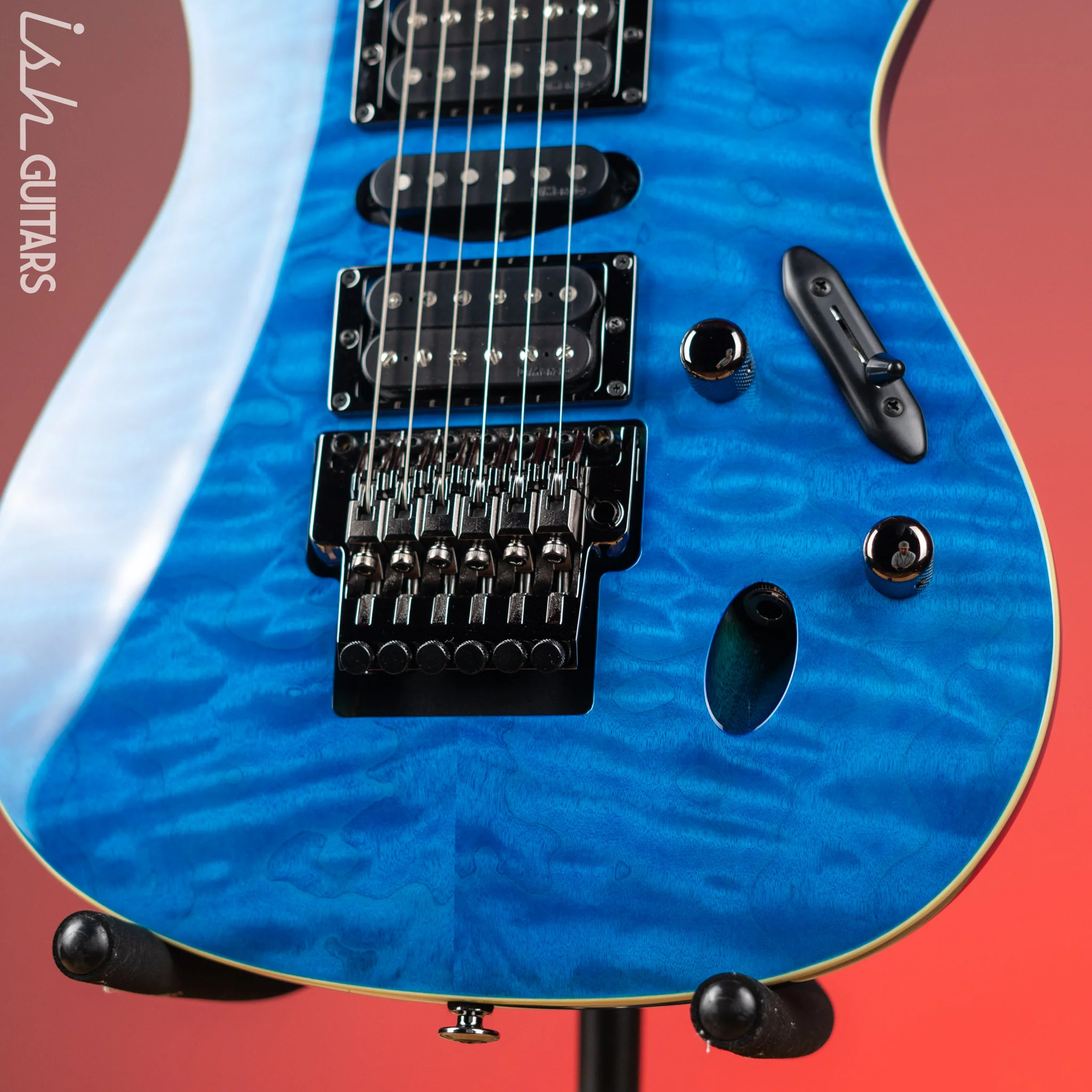 Ibanez S6570Q Prestige Electric Guitar Natural Blue - Image 4