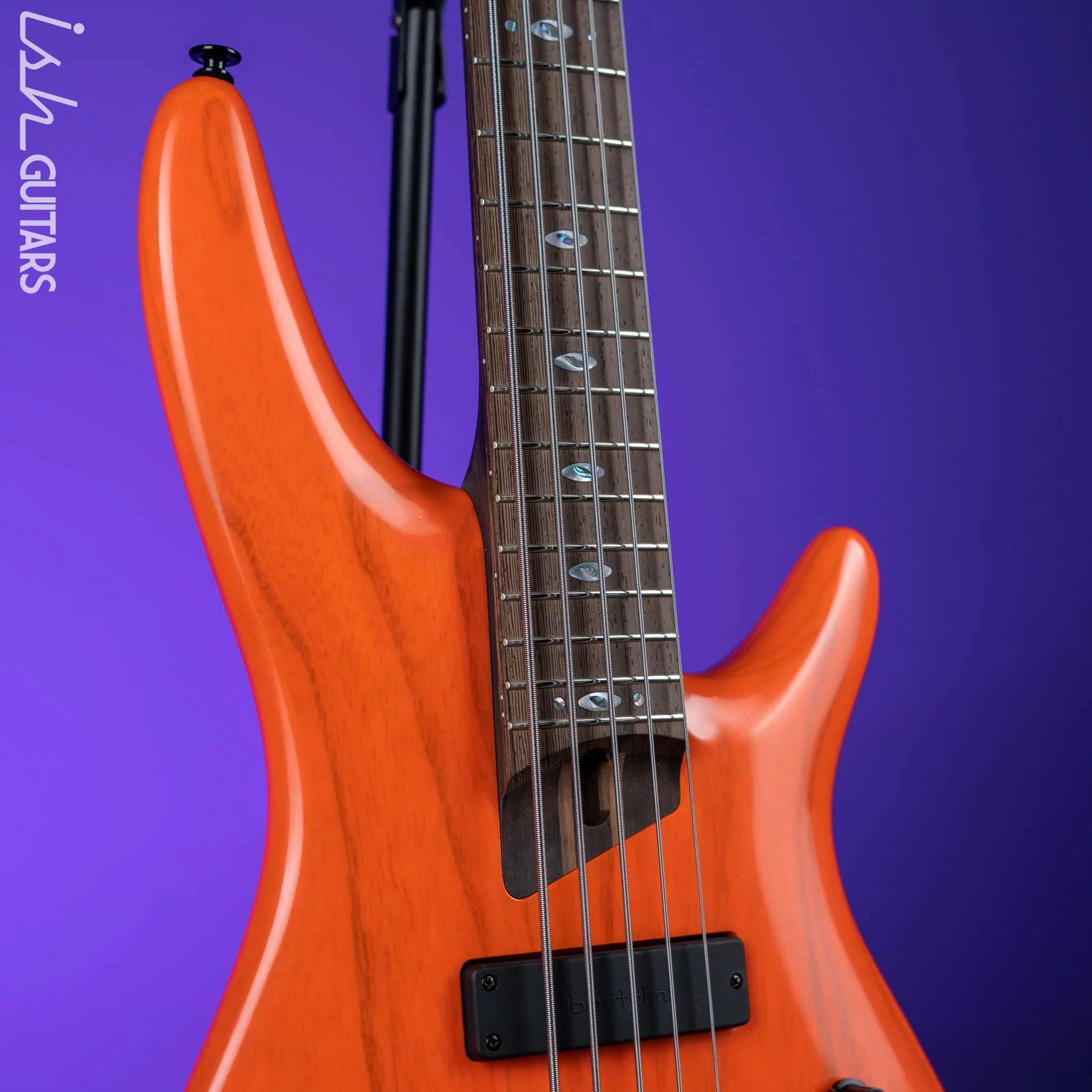 Ibanez SR Prestige SR4605 5-String Bass Guitar Orange Solar Flare Low Gloss - Image 3