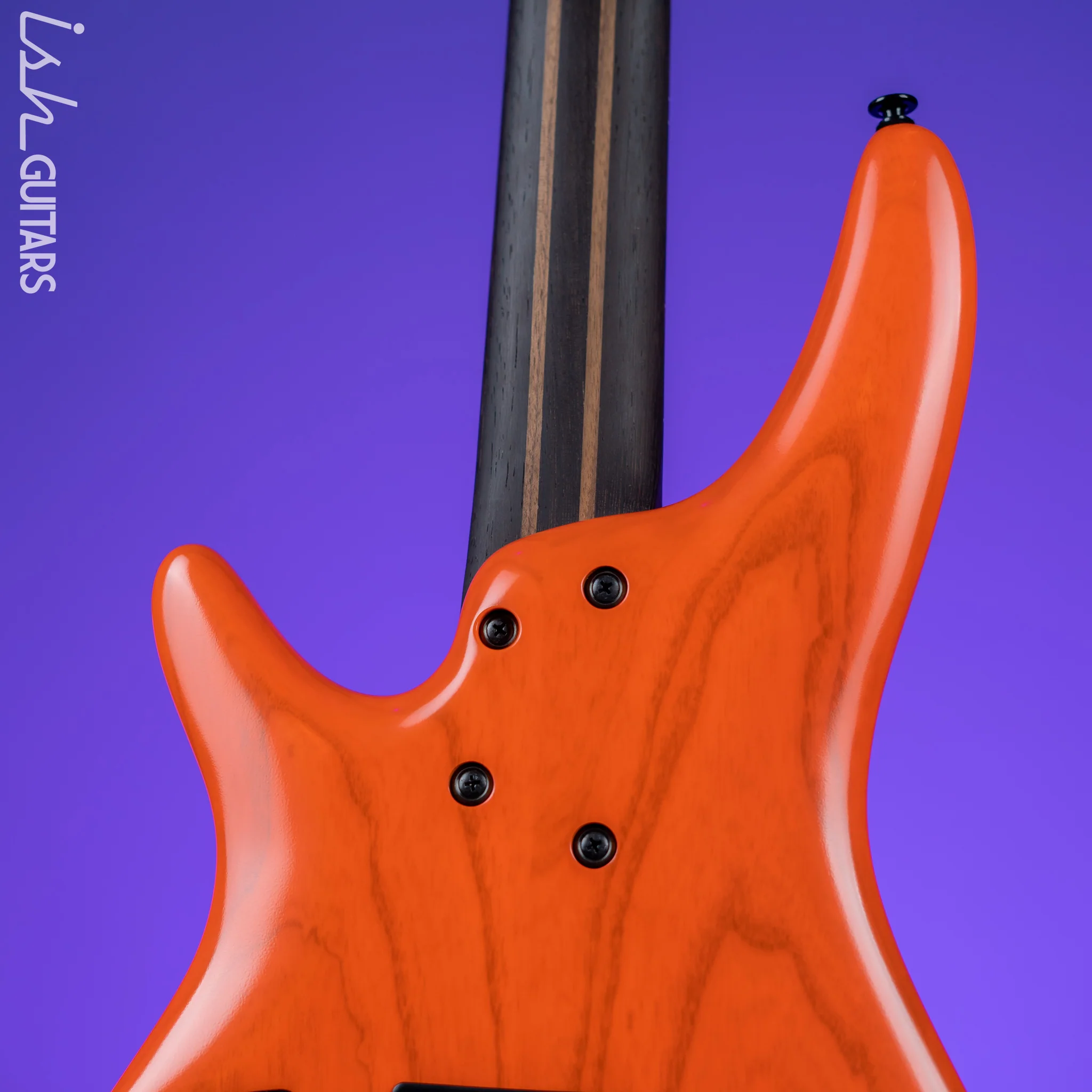 Ibanez SR Prestige SR4605 5-String Bass Guitar Orange Solar Flare Low Gloss - Image 9