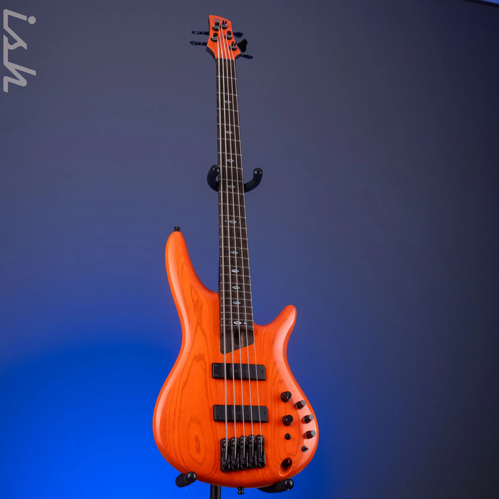 2022 Ibanez SR4605 Prestige 5-String Bass Orange Solar Flare - Image 2