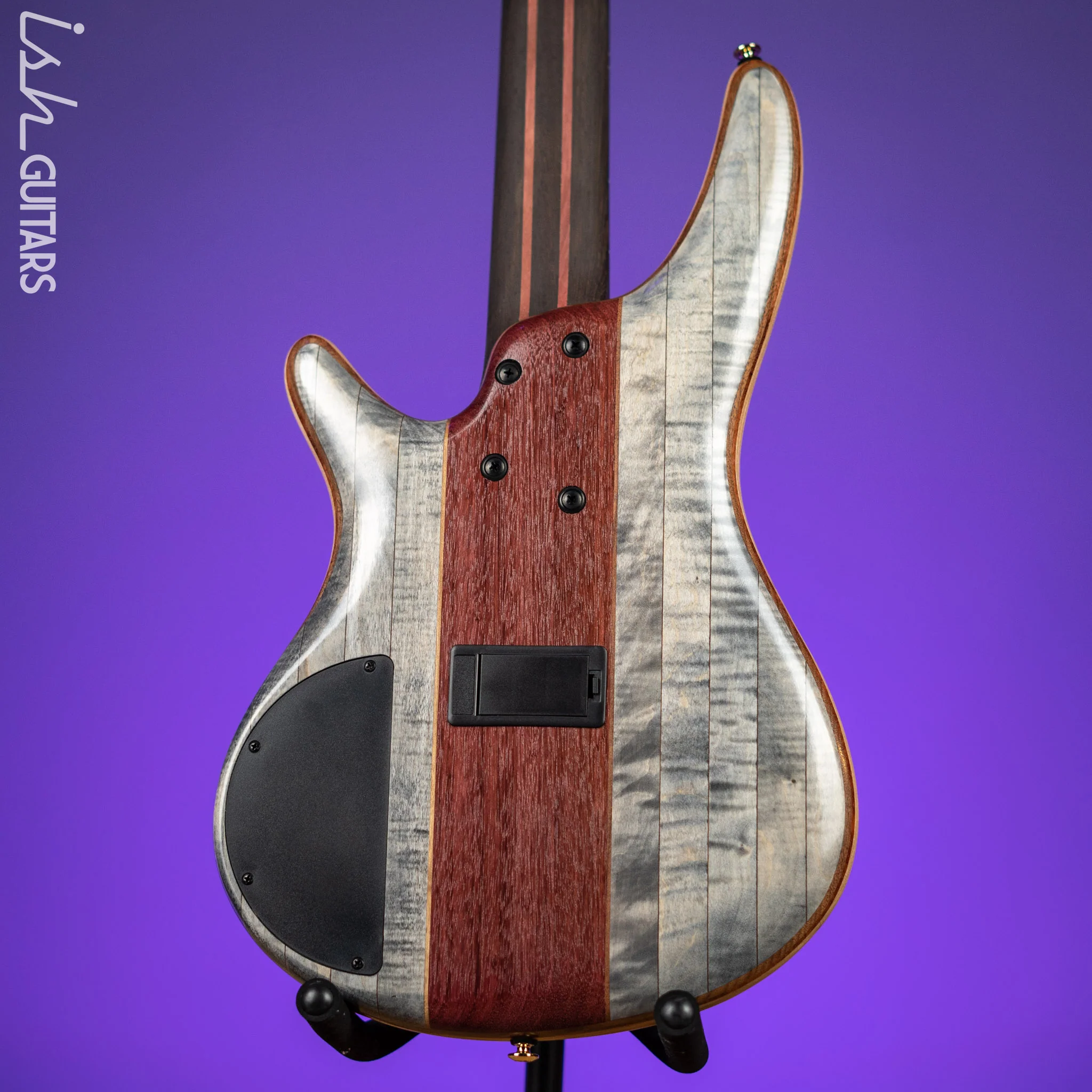 Ibanez SR5CMDX Premium 5-String Bass Black Ice Low Gloss Demo - Image 8