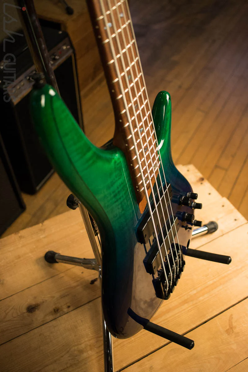 Ibanez SR875BRG Blue Green Fade Electric Bass - Image 6