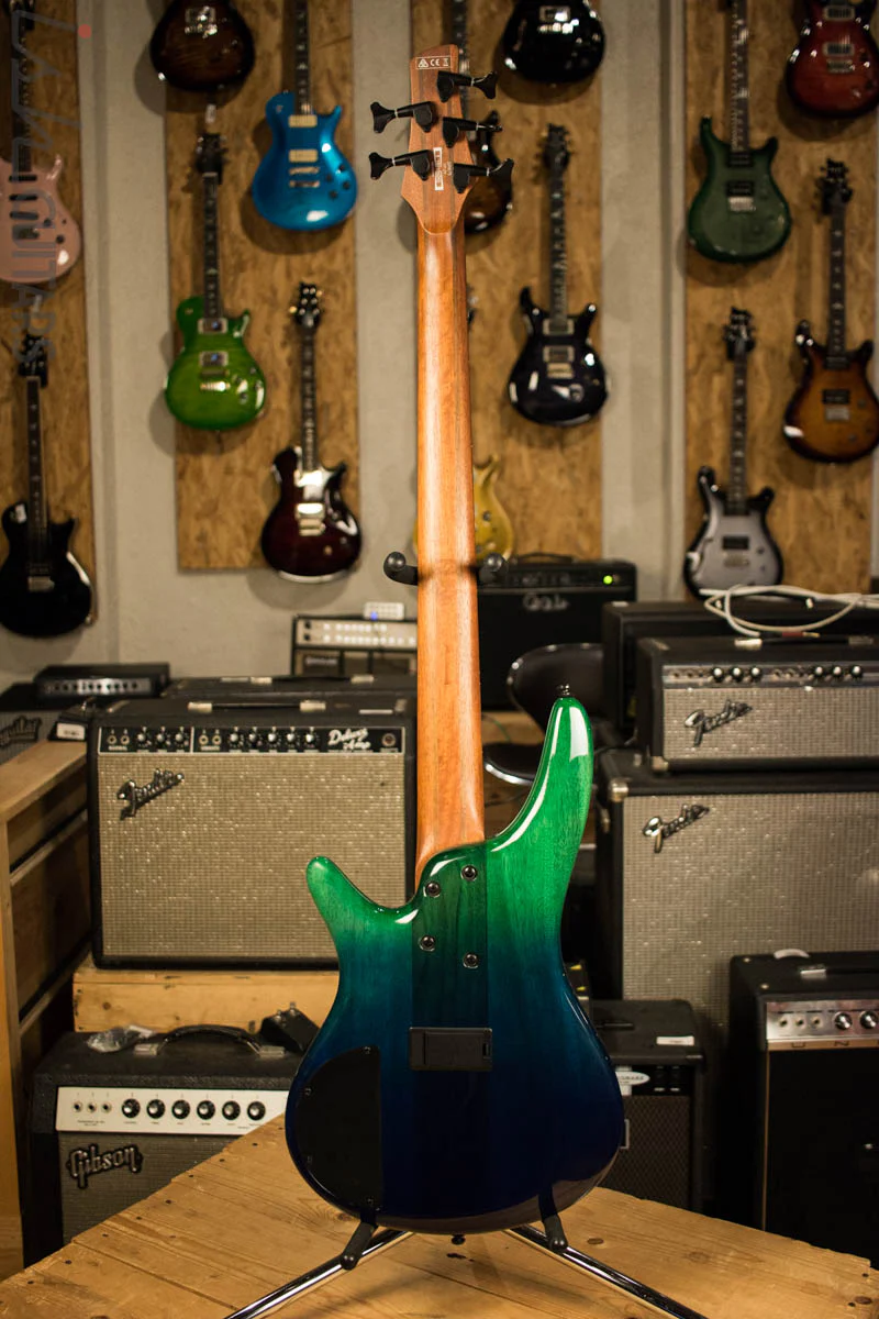 Ibanez SR875BRG Blue Green Fade Electric Bass - Image 8