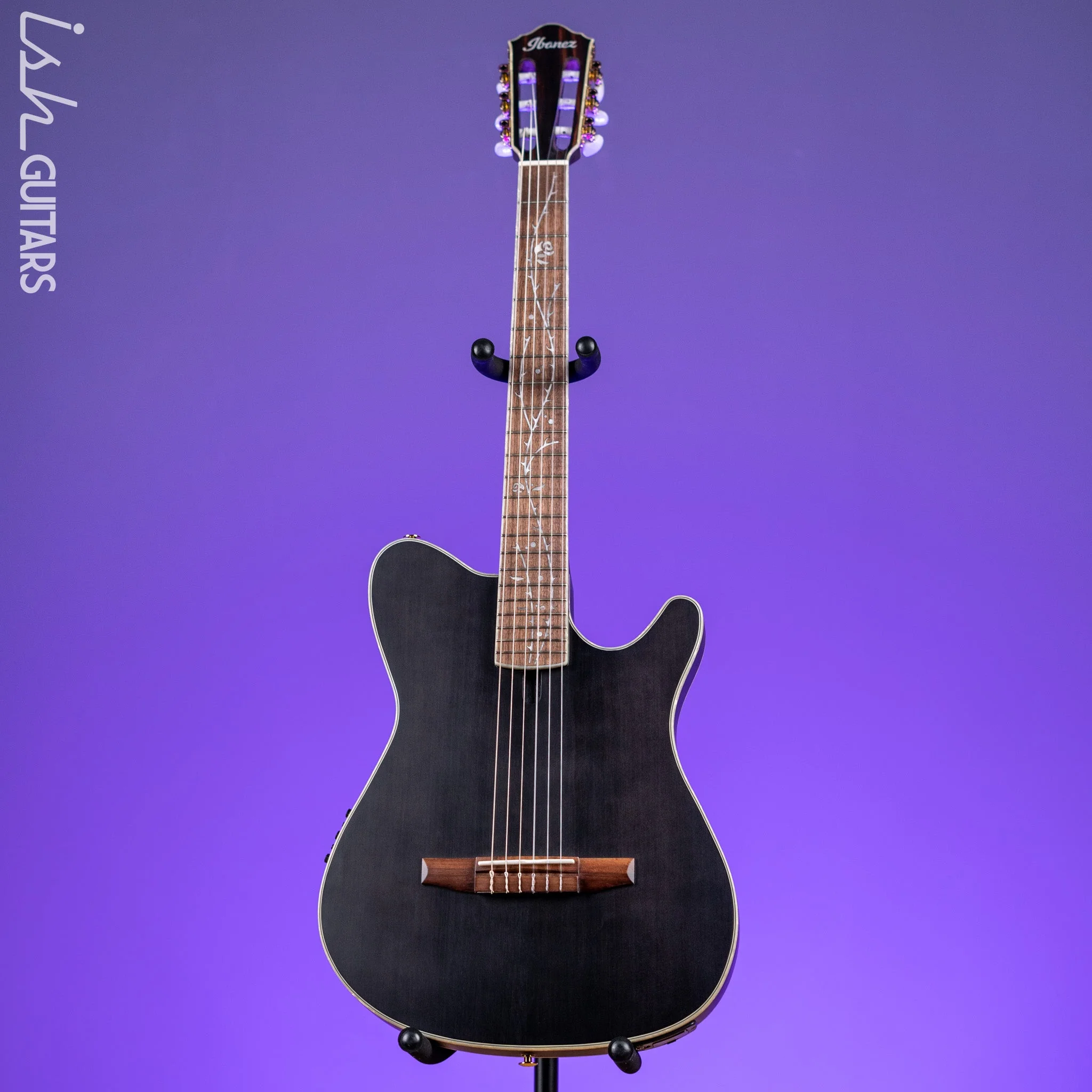 Ibanez TOD10N Tim Henson Signature Nylon Acoustic-Electric Guitar Transparent Black Flat - Image 2