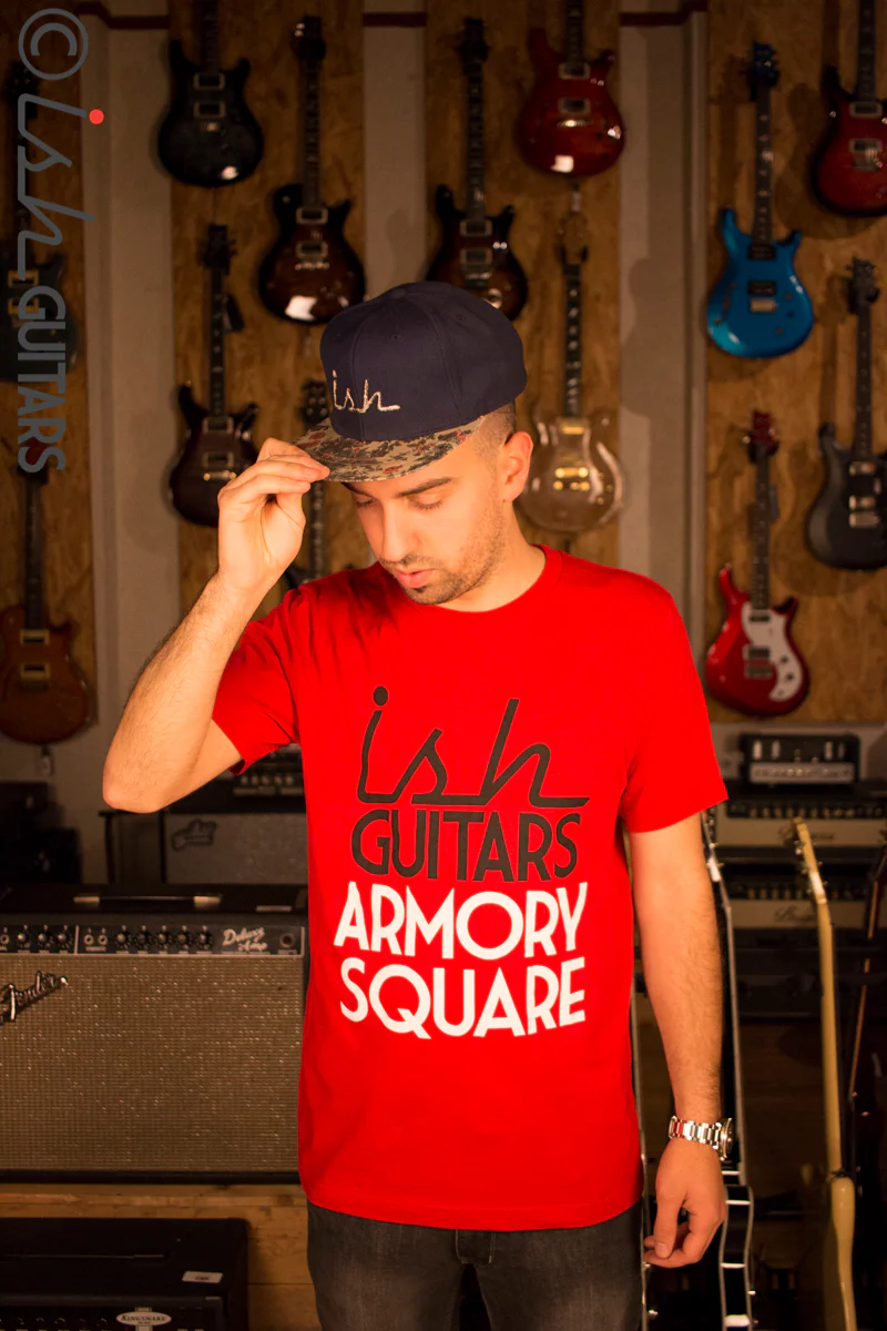 Ish Guitars Armory Square Red Tee Shirt