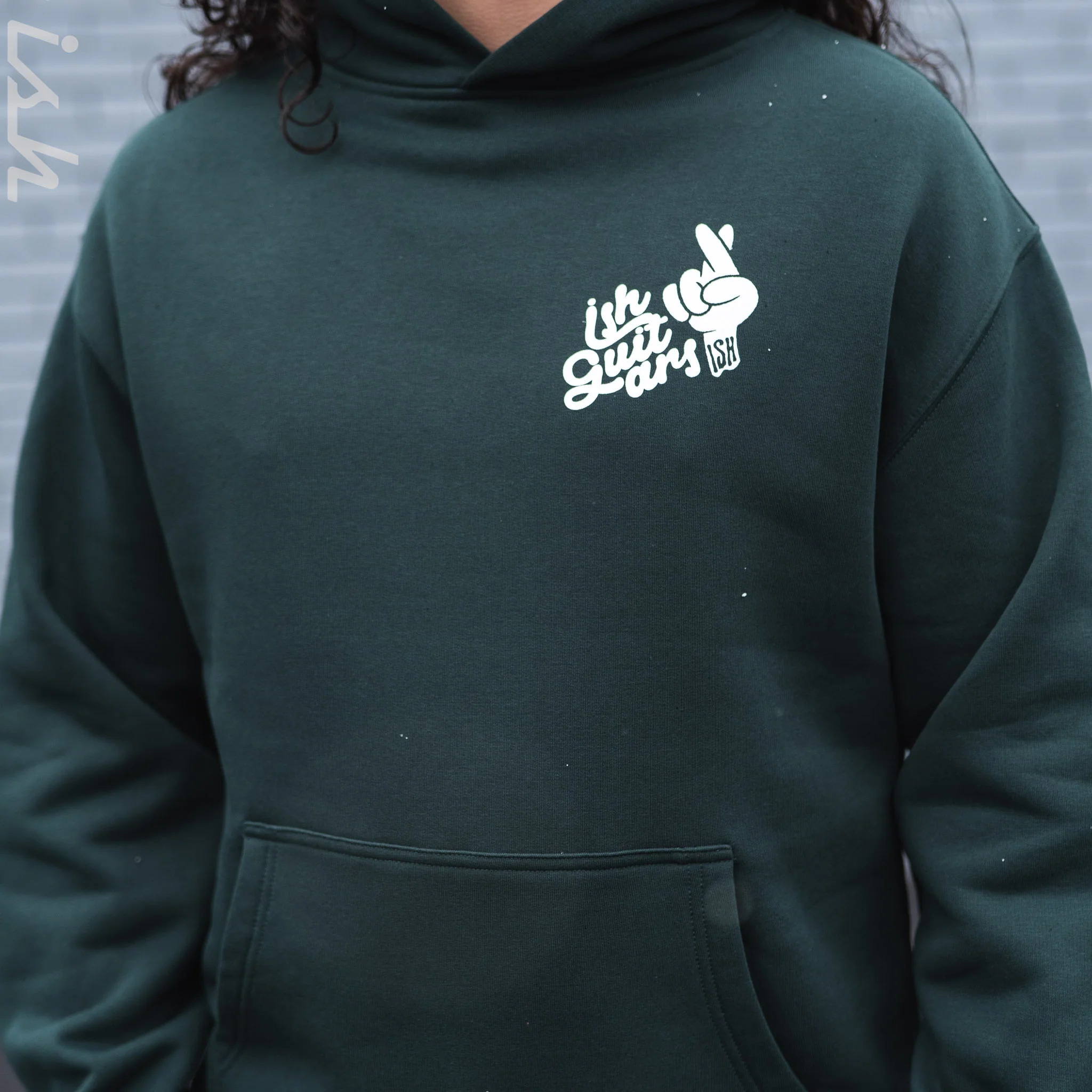 Ish Comic Skull Hoodie Pine Green - Image 3